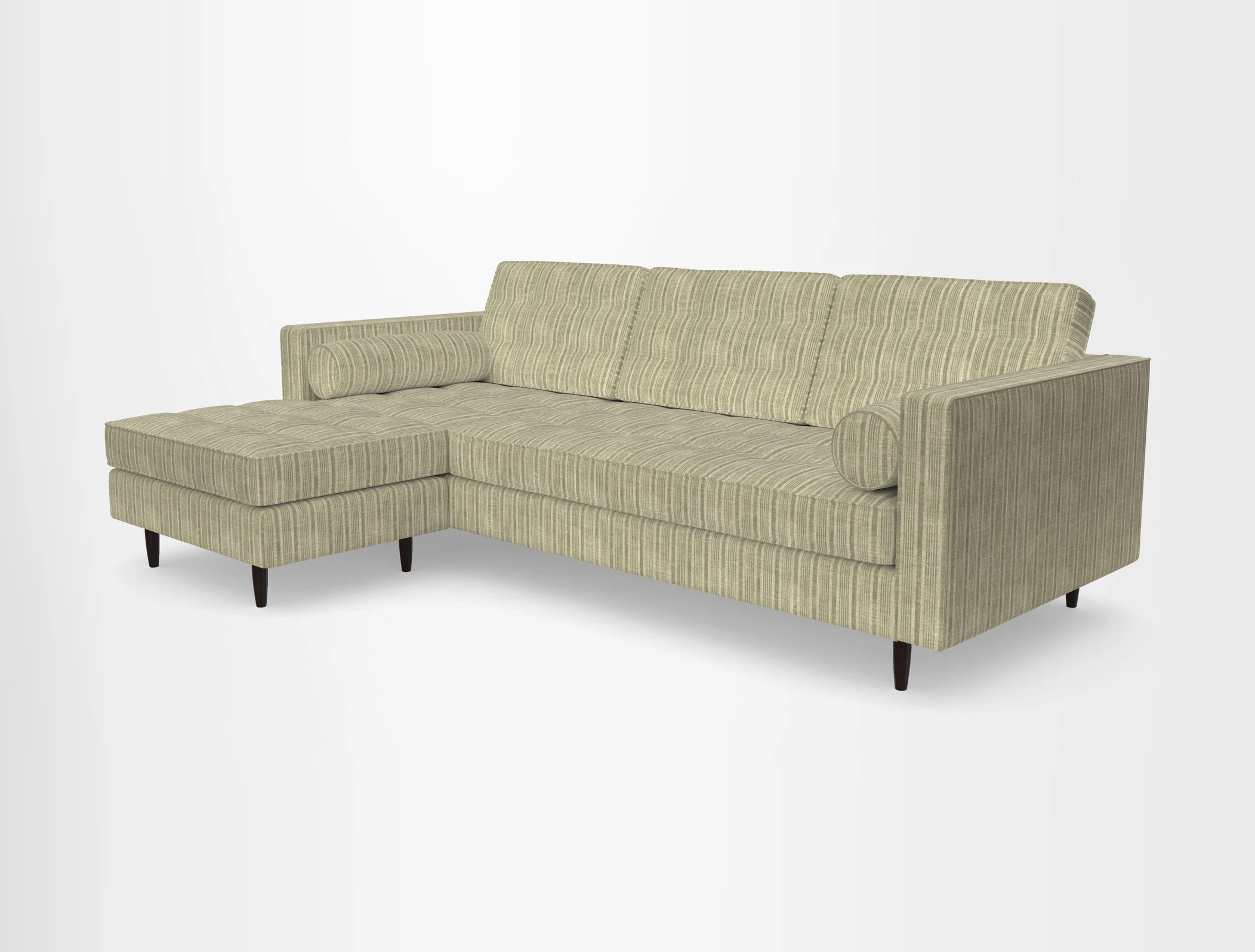 Marylebone RHF Corner Unit in Clever Tough And Eco Velvet Chrome