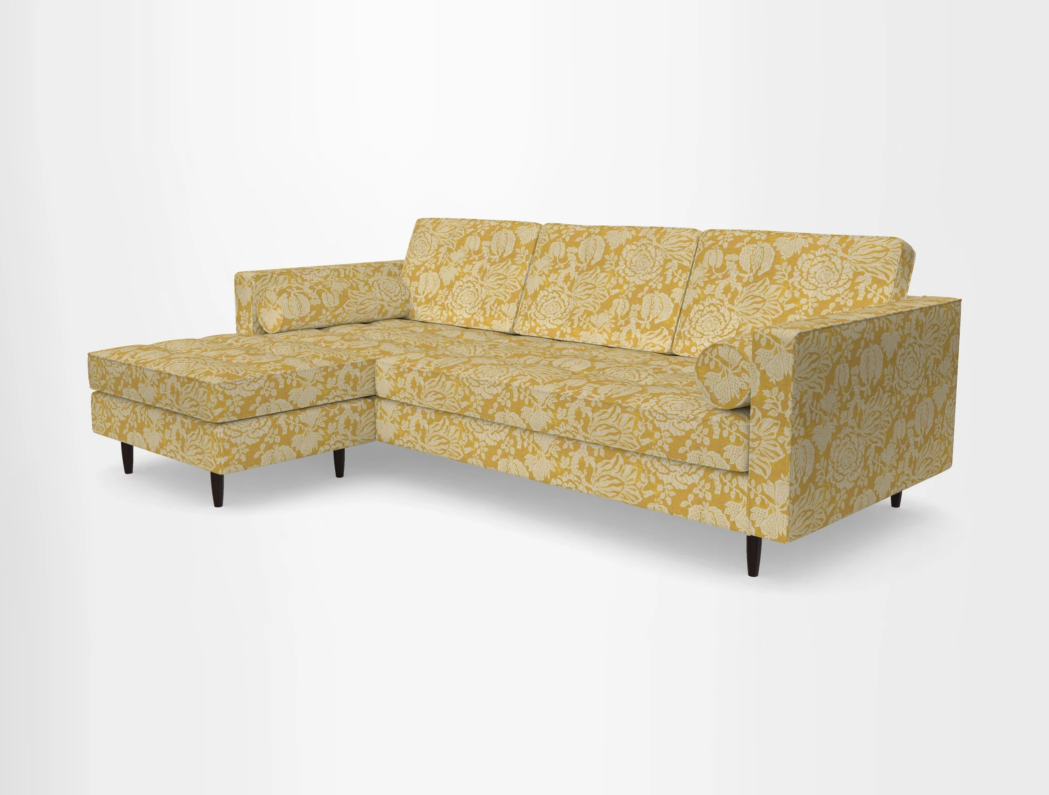 Marylebone RHF Corner Unit in Clever Tough And Eco Velvet Chrome