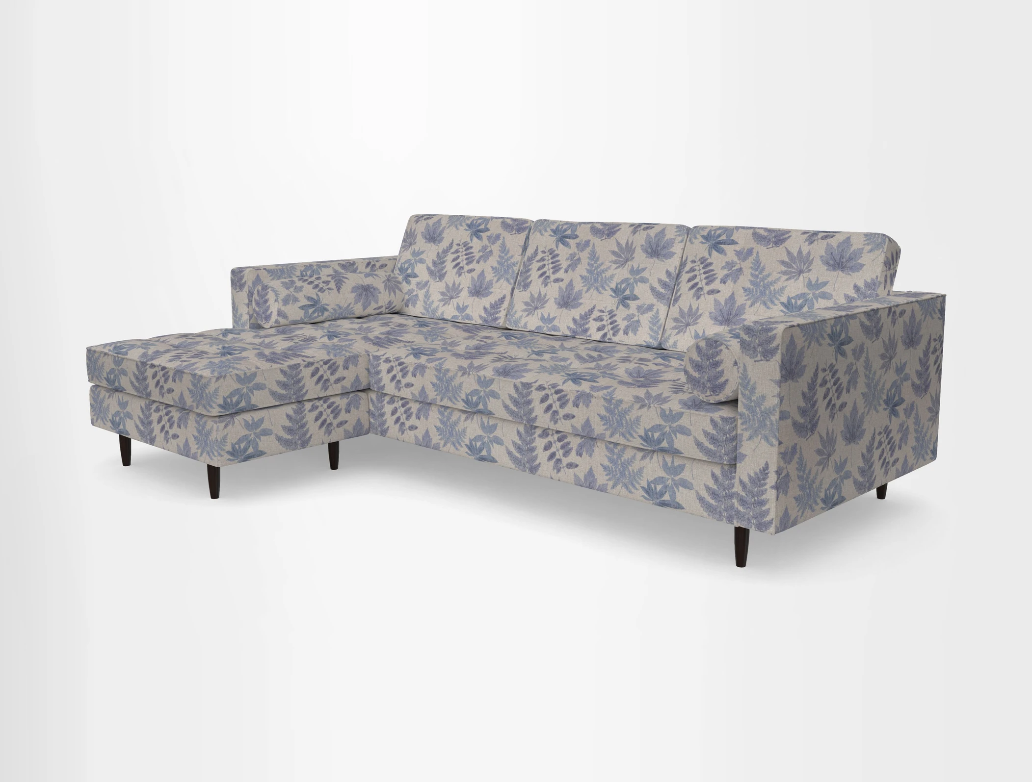 Marylebone RHF Corner Unit in Clever Tough And Eco Velvet Chrome