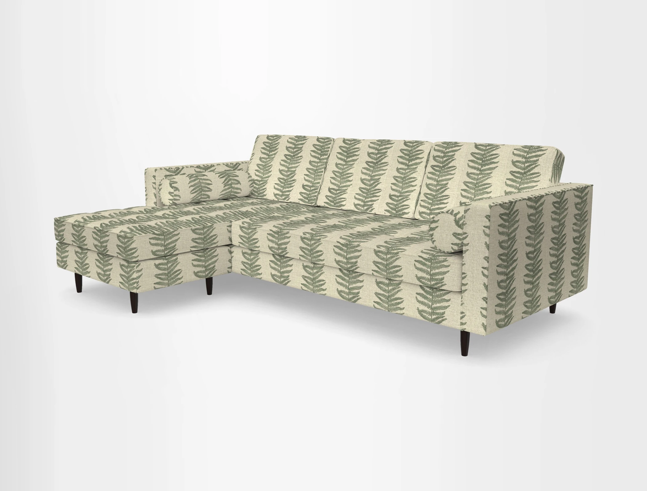 Marylebone RHF Corner Unit in Clever Tough And Eco Velvet Chrome