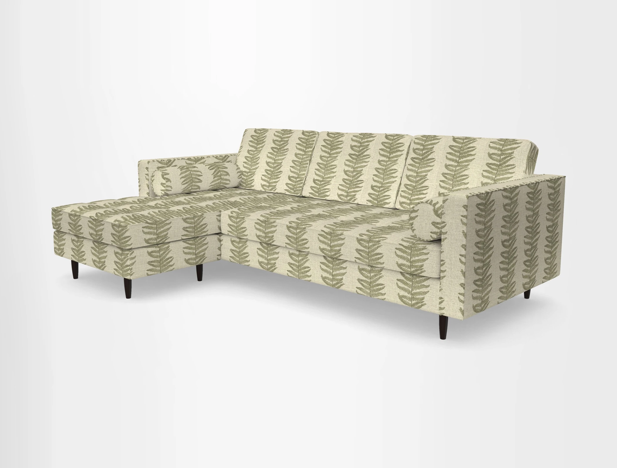 Marylebone RHF Corner Unit in Clever Tough And Eco Velvet Chrome