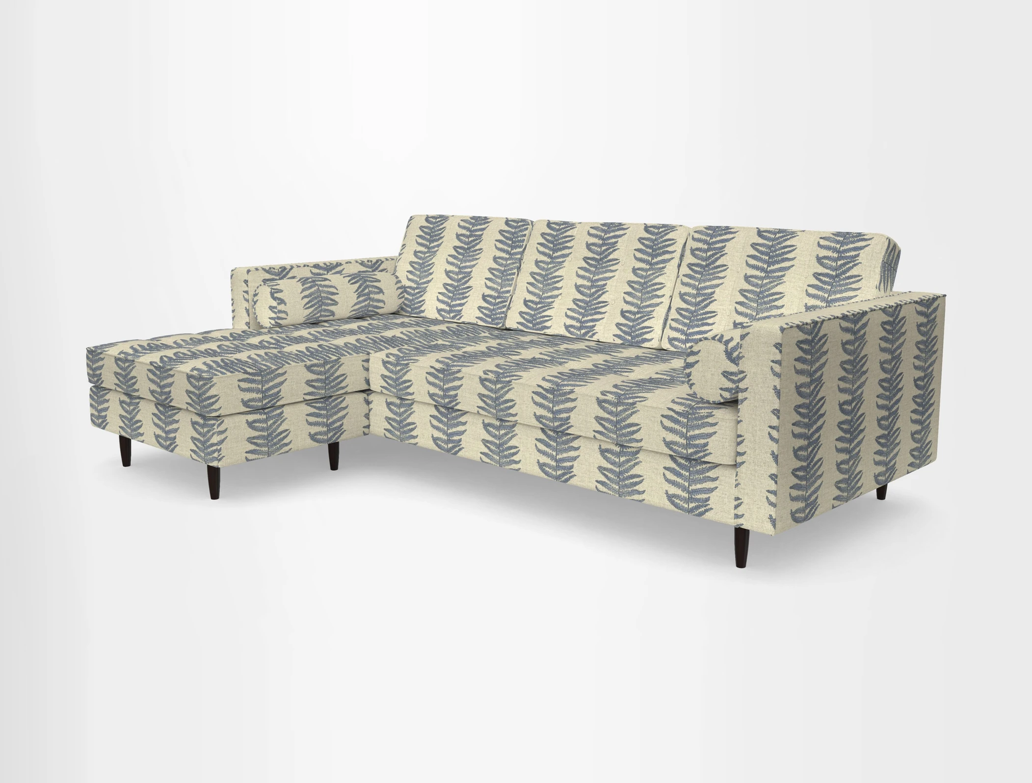 Marylebone RHF Corner Unit in Clever Tough And Eco Velvet Chrome