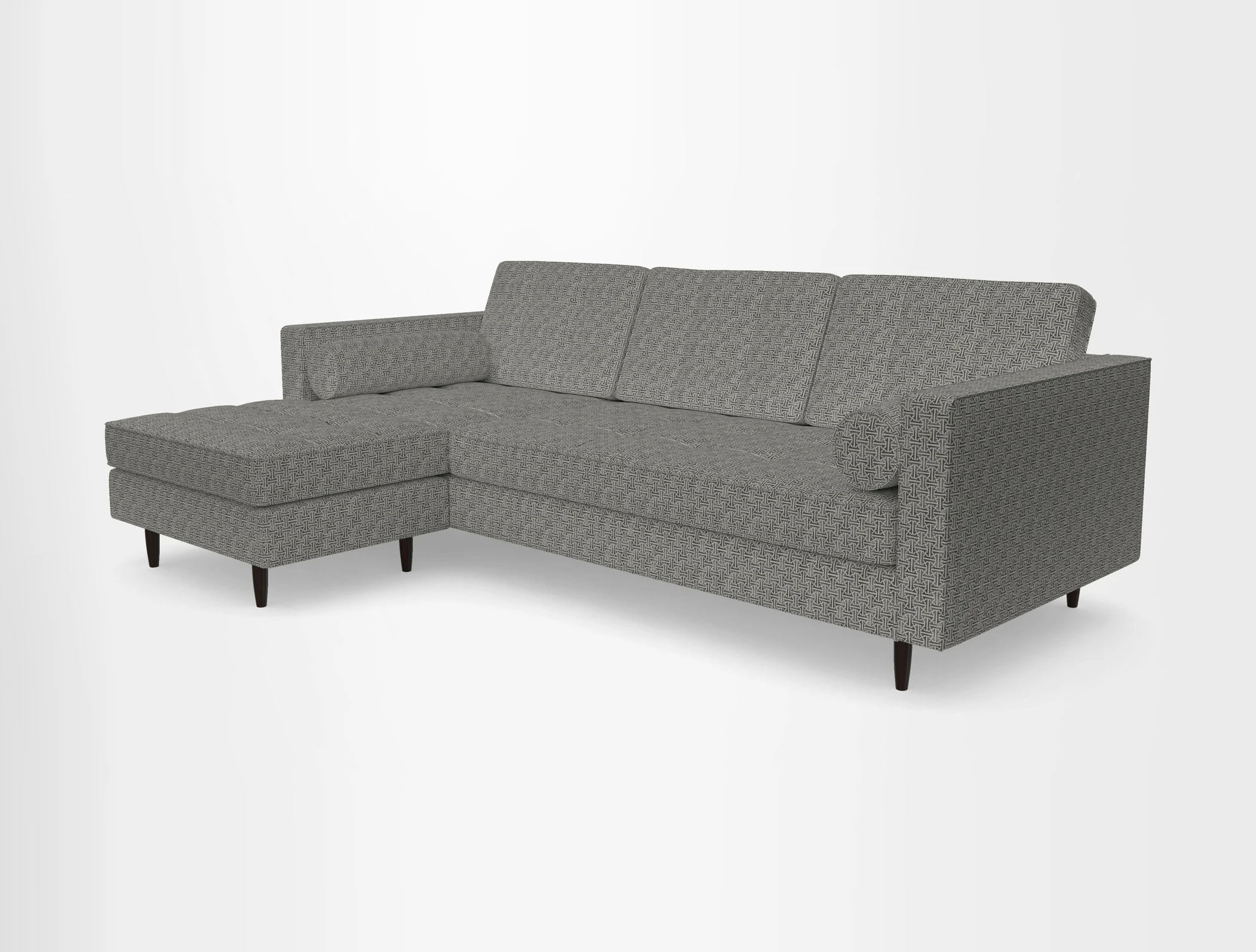 Marylebone RHF Corner Unit in Clever Tough And Eco Velvet Chrome