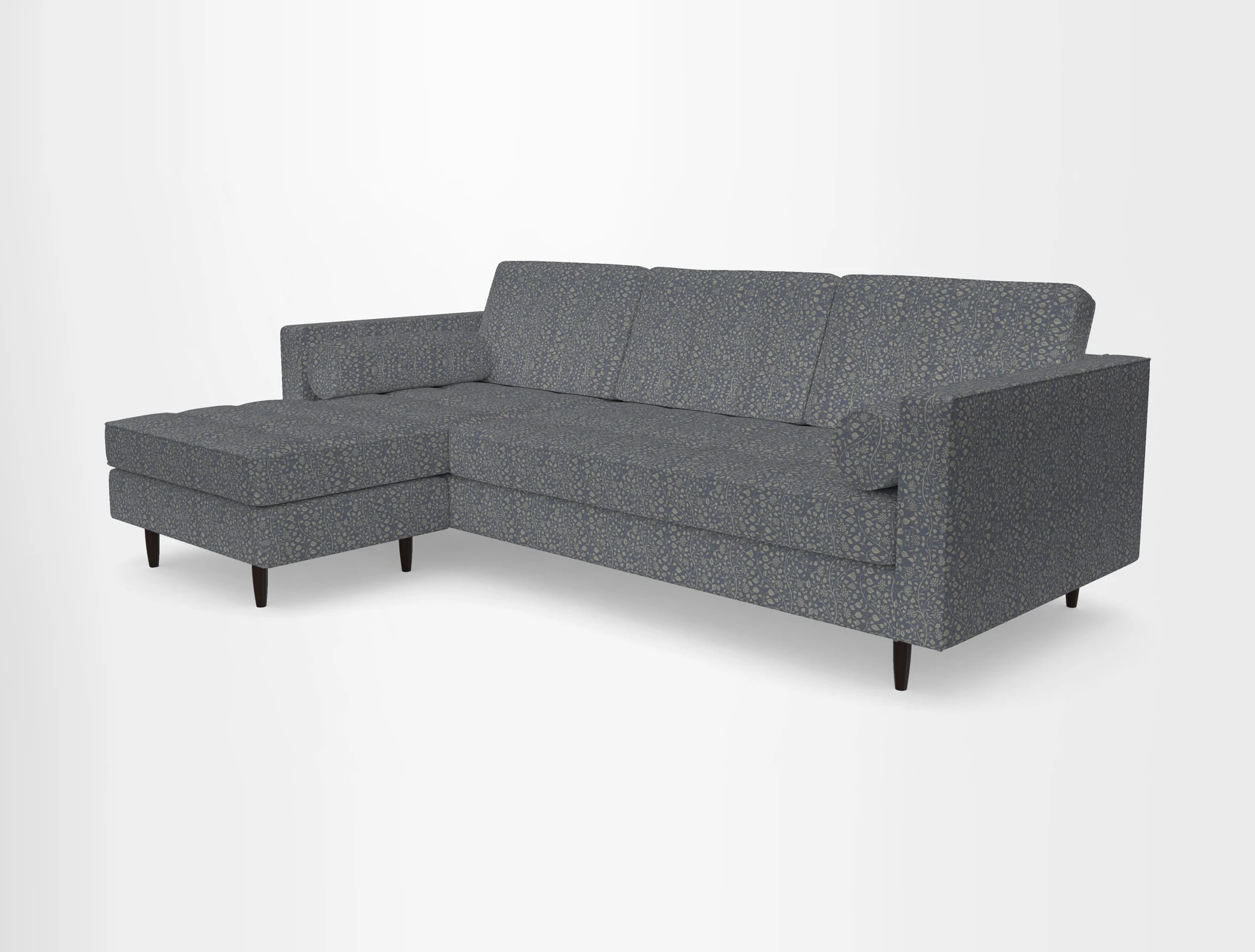 Marylebone RHF Corner Unit in Clever Tough And Eco Velvet Chrome
