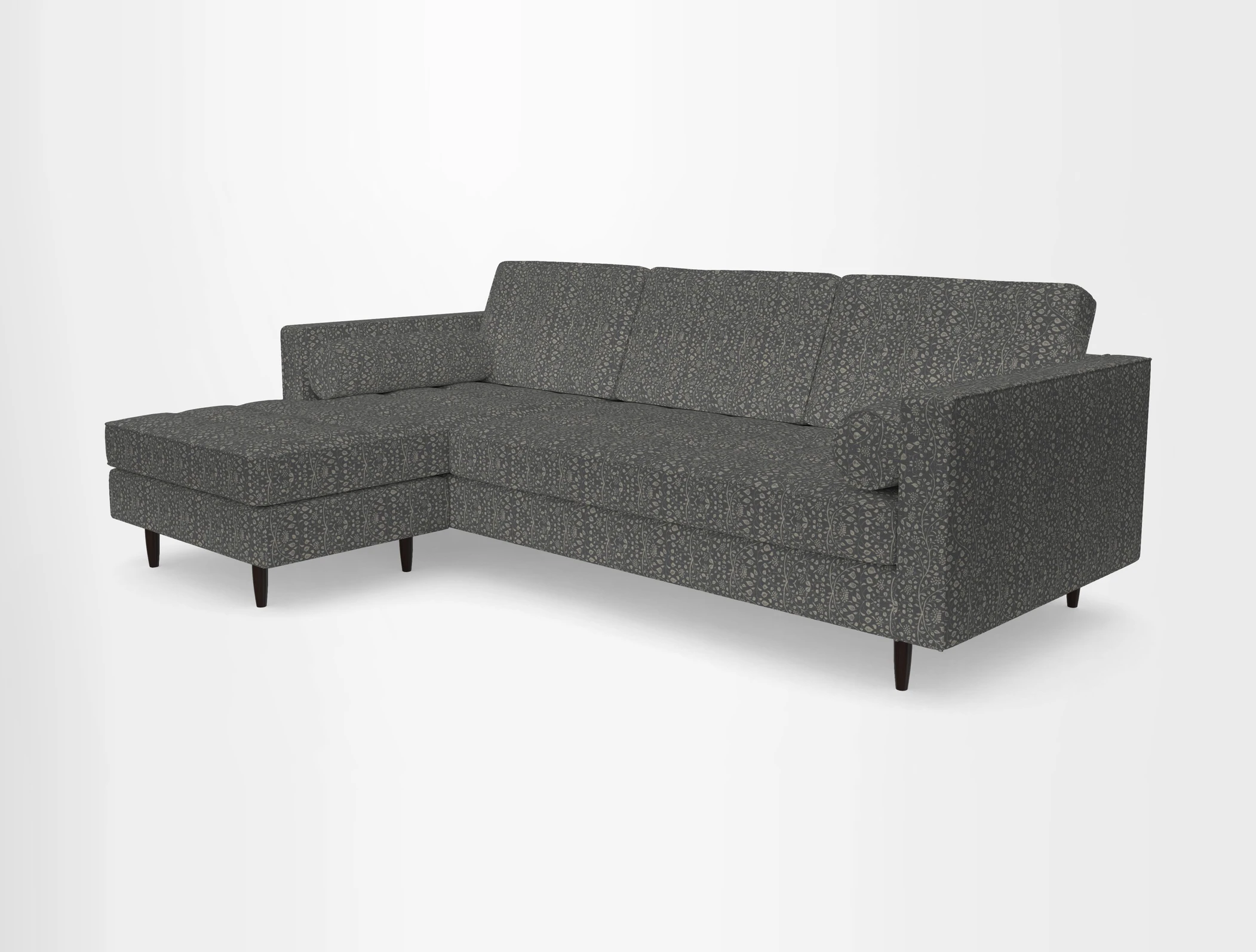 Marylebone RHF Corner Unit in Clever Tough And Eco Velvet Chrome