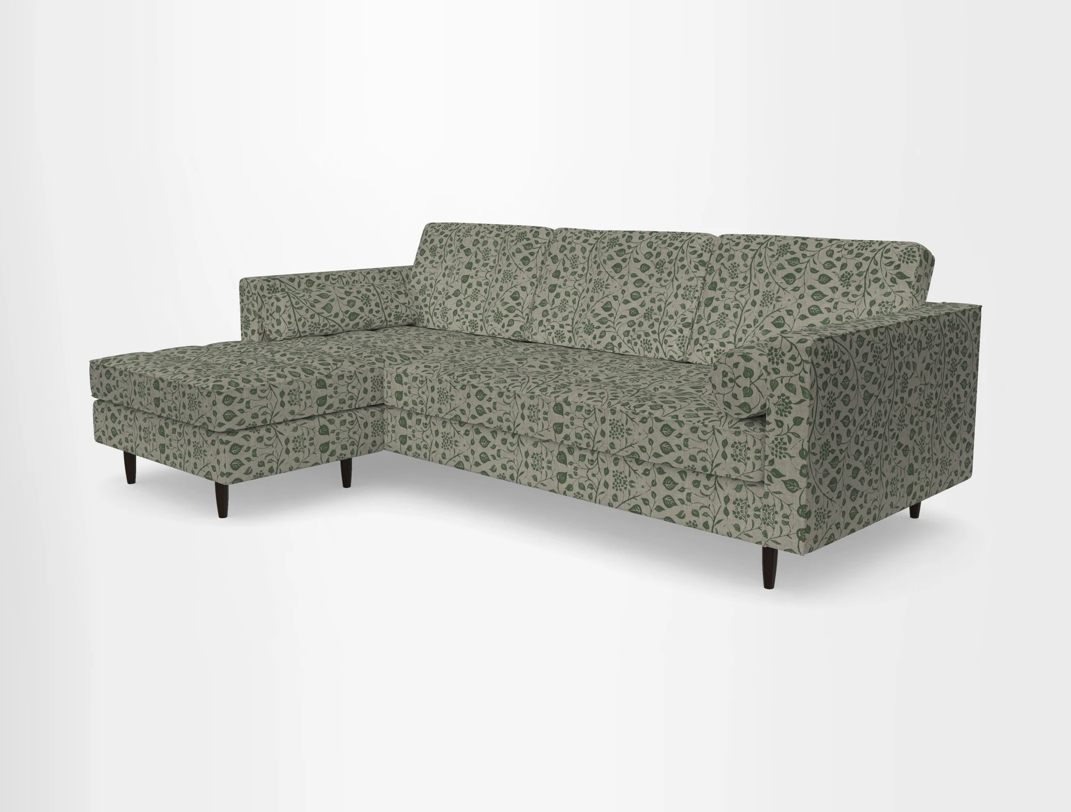 Marylebone RHF Corner Unit in Clever Tough And Eco Velvet Chrome