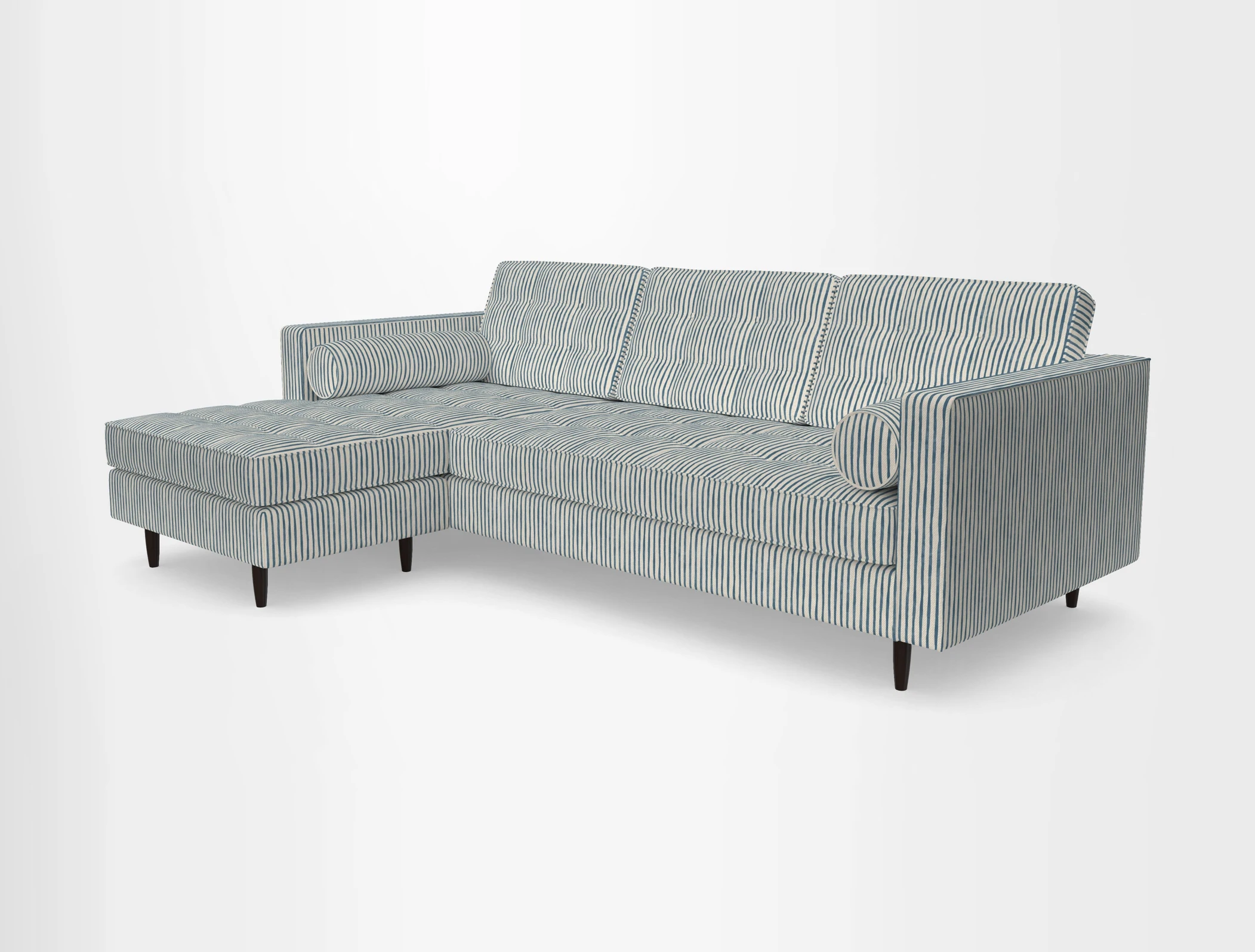 Marylebone RHF Corner Unit in Clever Tough And Eco Velvet Chrome