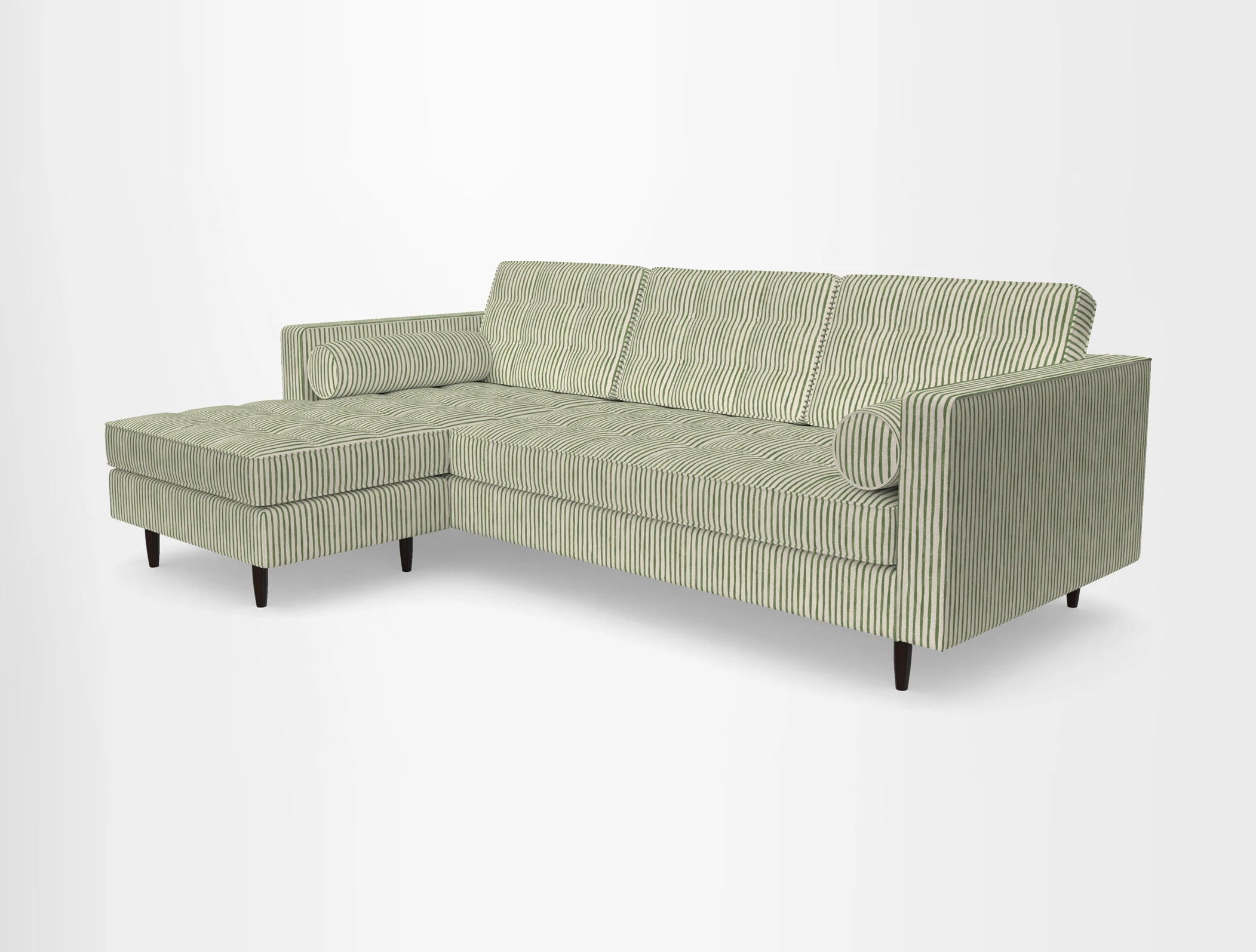 Marylebone RHF Corner Unit in Clever Tough And Eco Velvet Chrome