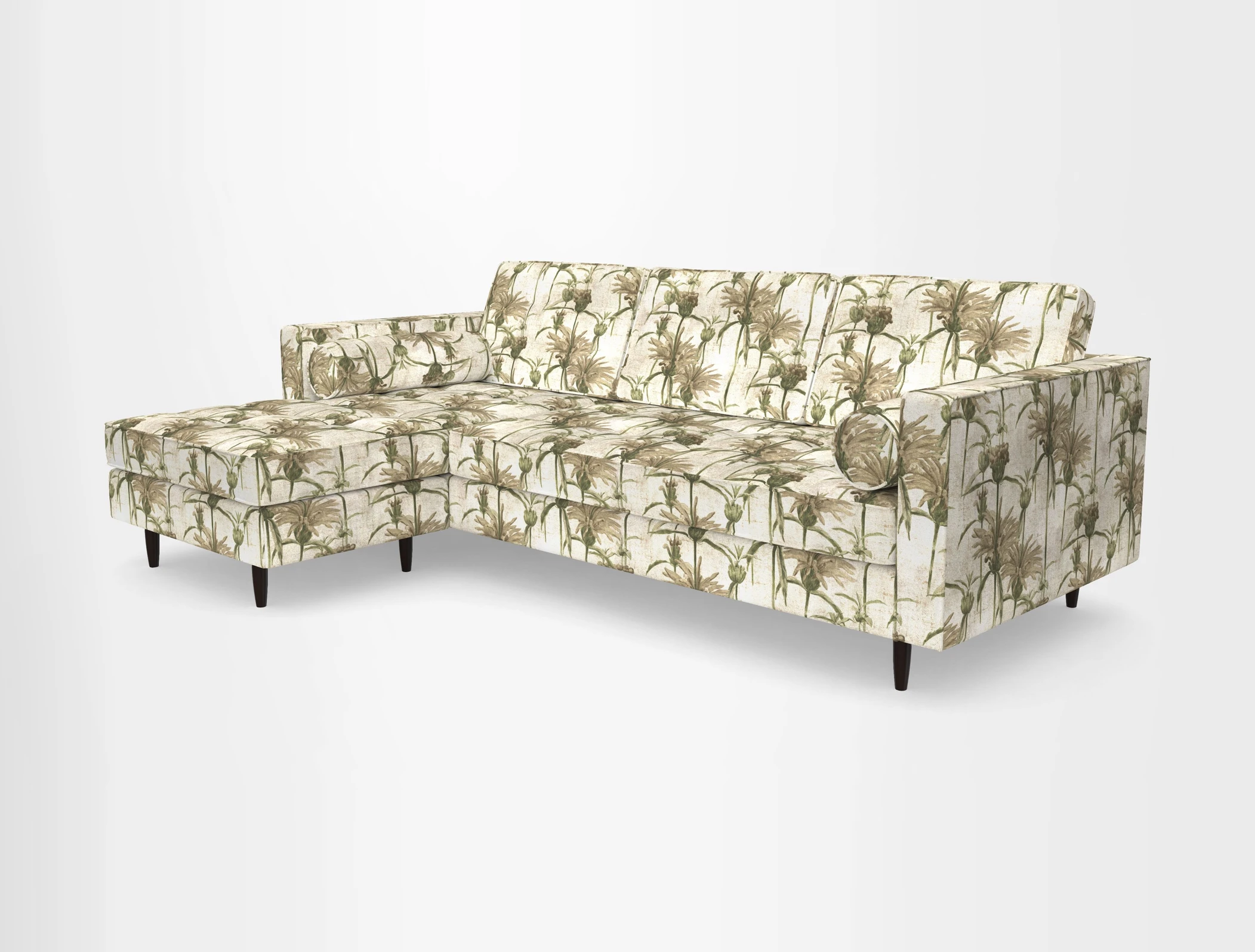 Marylebone RHF Corner Unit in Clever Tough And Eco Velvet Chrome
