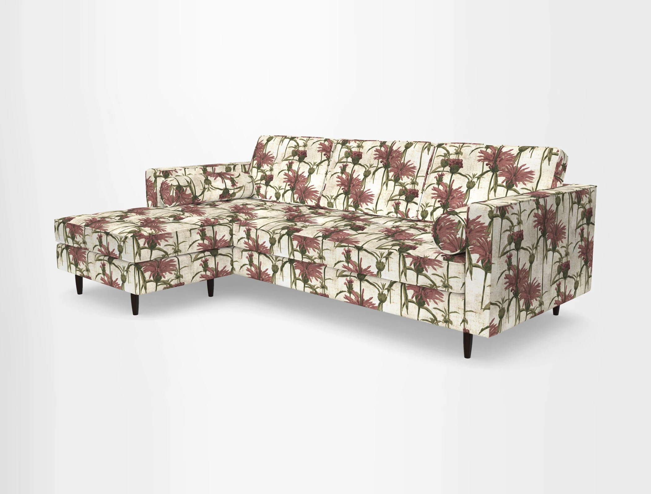 Marylebone RHF Corner Unit in Clever Tough And Eco Velvet Chrome