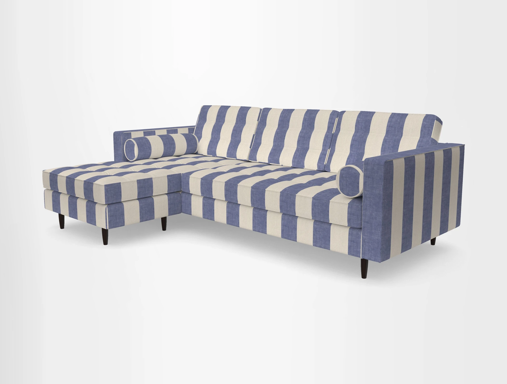 Marylebone RHF Corner Unit in Clever Tough And Eco Velvet Chrome