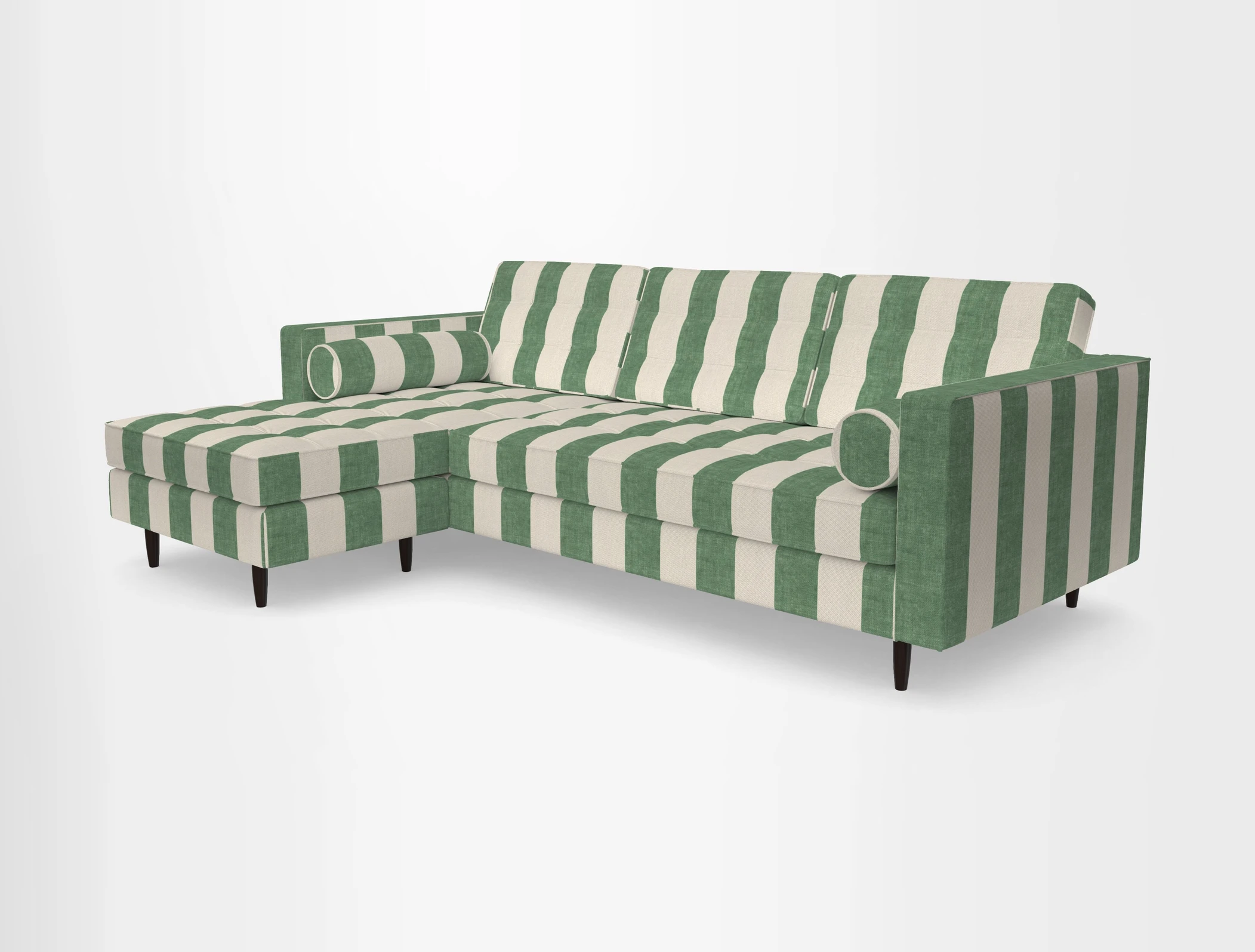 Marylebone RHF Corner Unit in Clever Tough And Eco Velvet Chrome