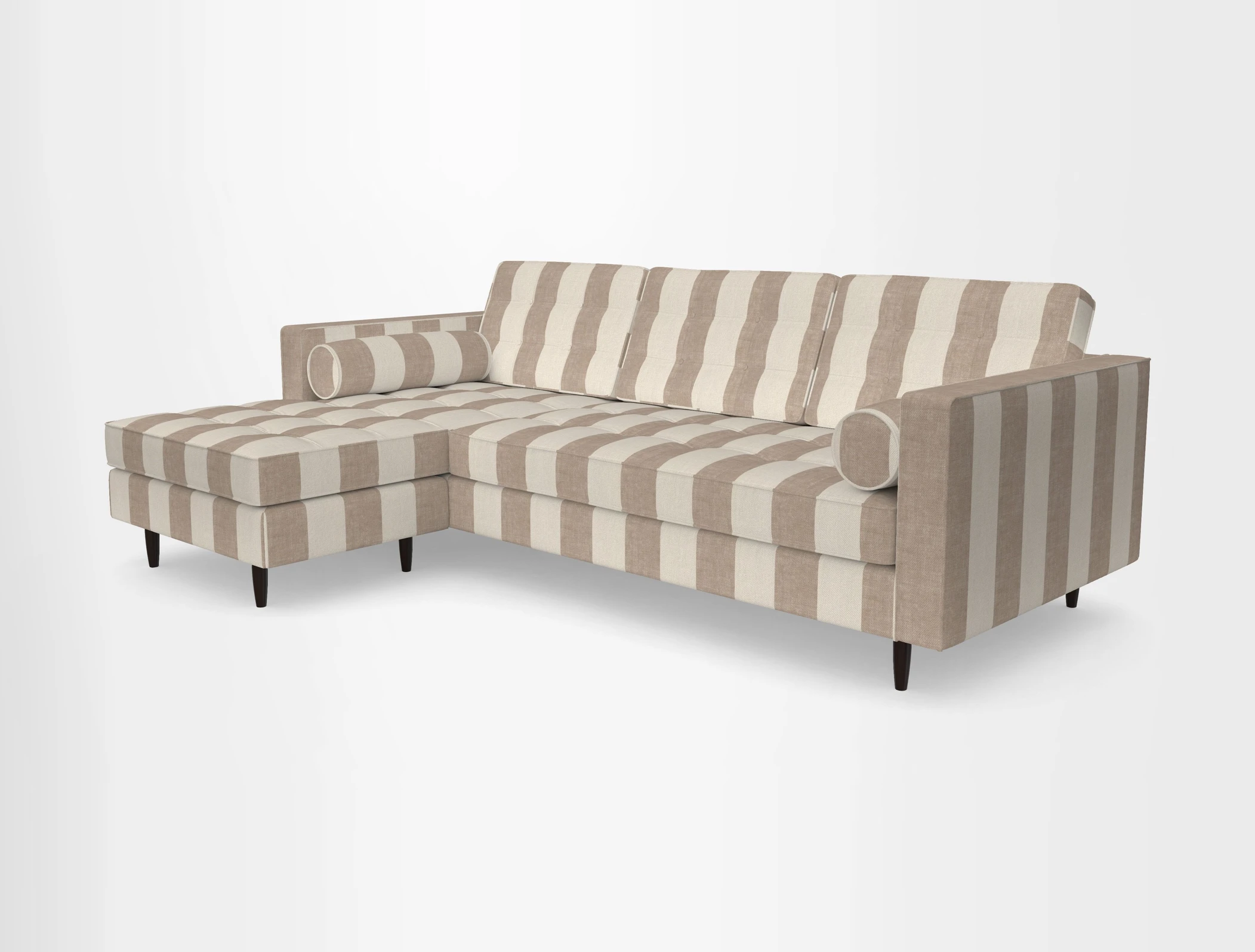 Marylebone RHF Corner Unit in Clever Tough And Eco Velvet Chrome
