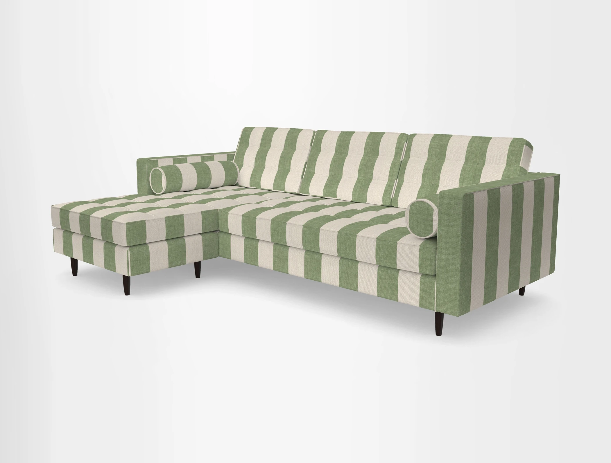 Marylebone RHF Corner Unit in Clever Tough And Eco Velvet Chrome