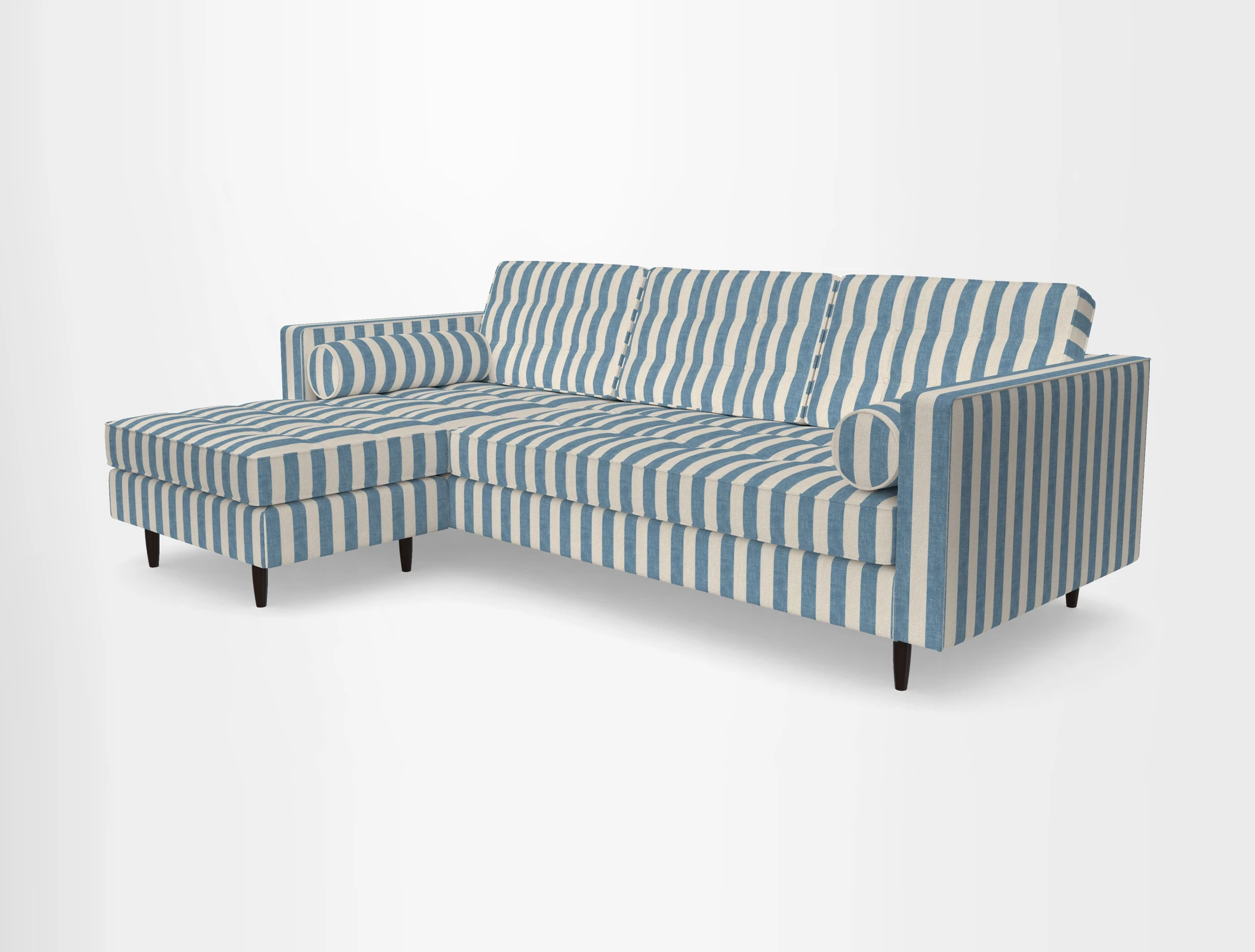 Marylebone RHF Corner Unit in Clever Tough And Eco Velvet Chrome