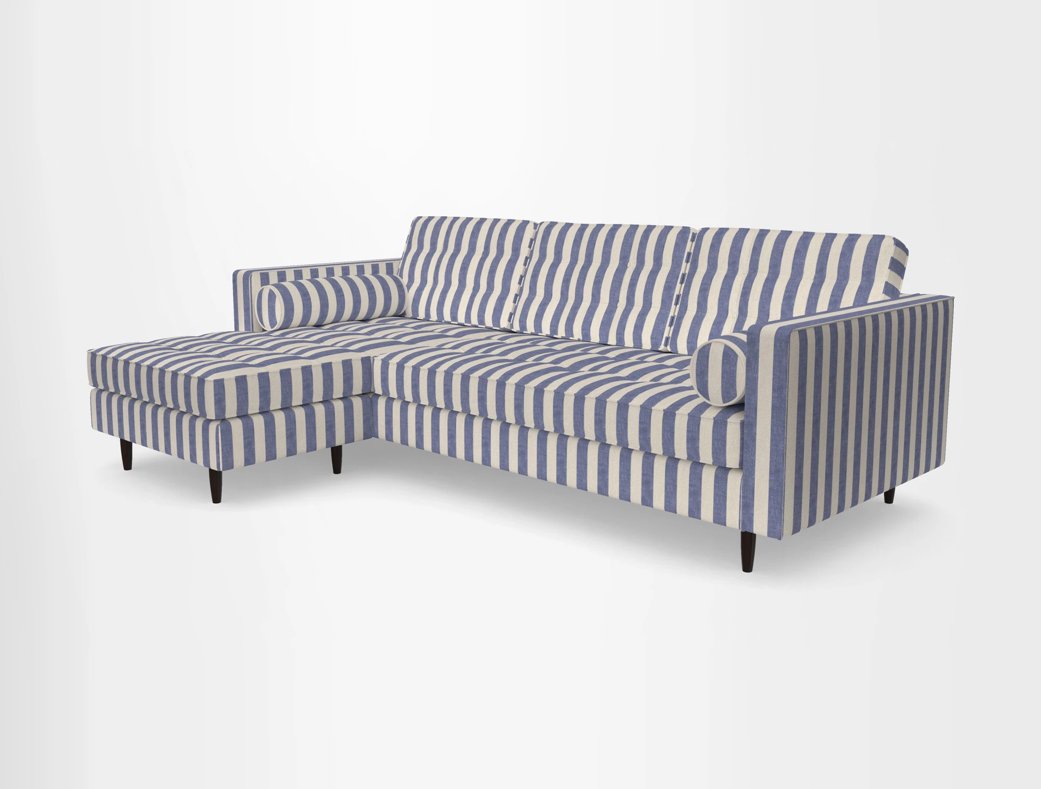 Marylebone RHF Corner Unit in Clever Tough And Eco Velvet Chrome