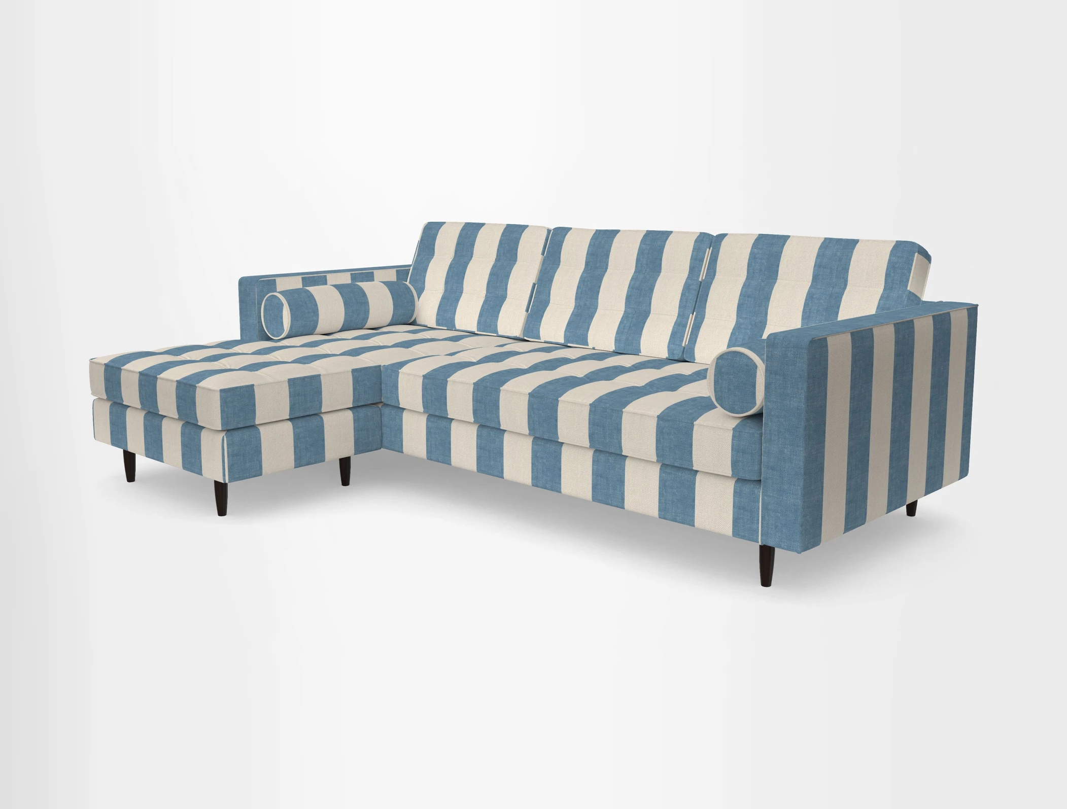 Marylebone RHF Corner Unit in Clever Tough And Eco Velvet Chrome