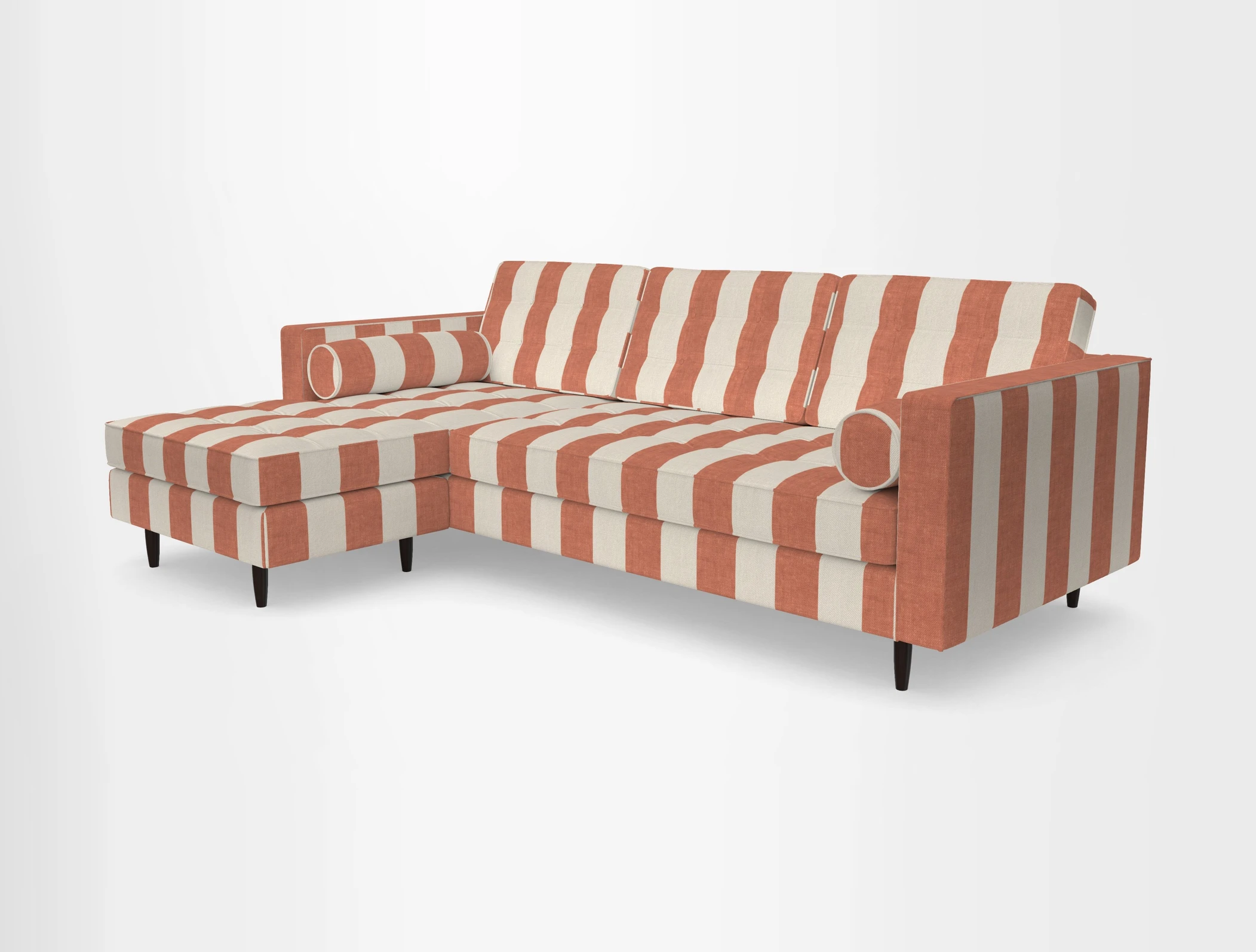 Marylebone RHF Corner Unit in Clever Tough And Eco Velvet Chrome
