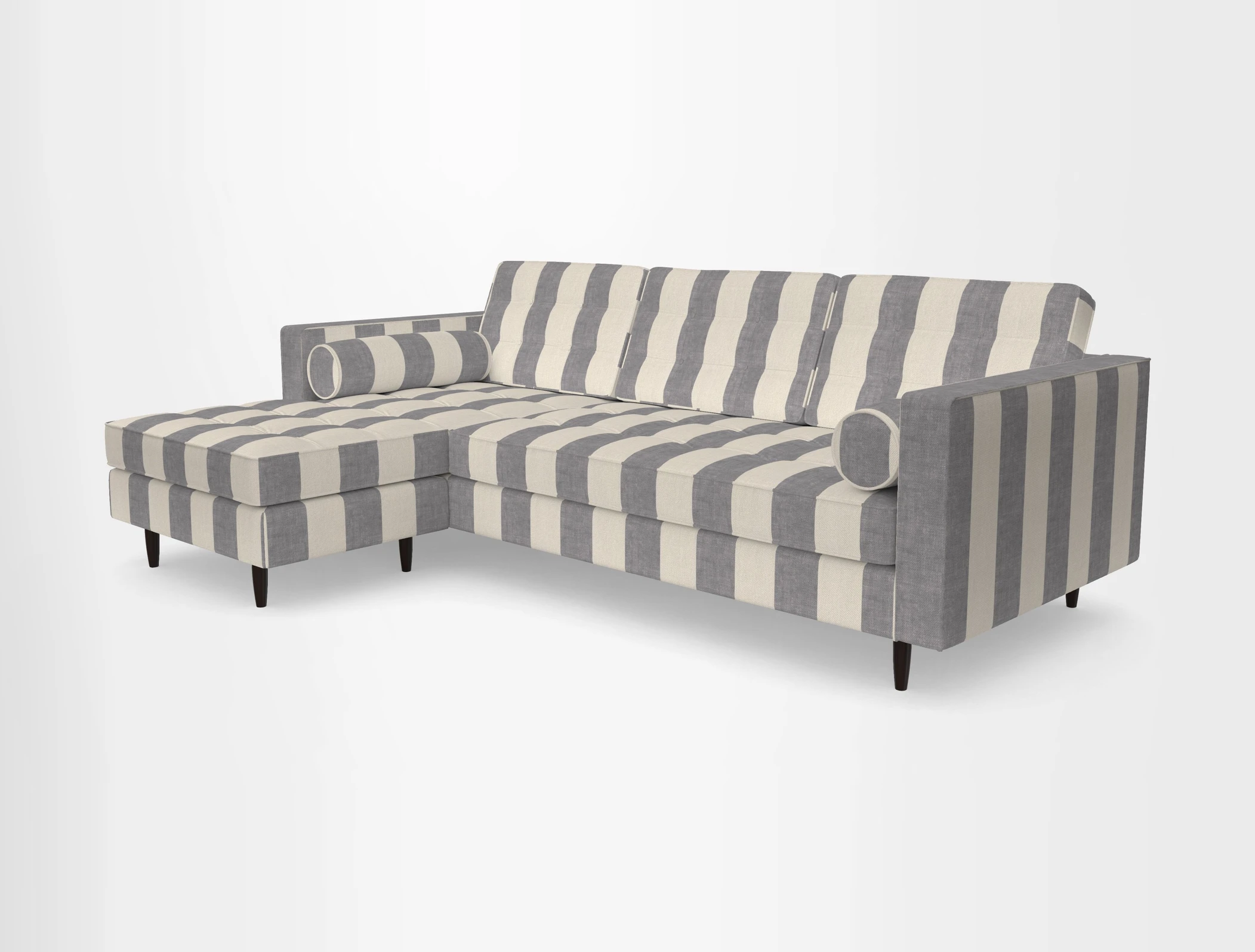 Marylebone RHF Corner Unit in Clever Tough And Eco Velvet Chrome