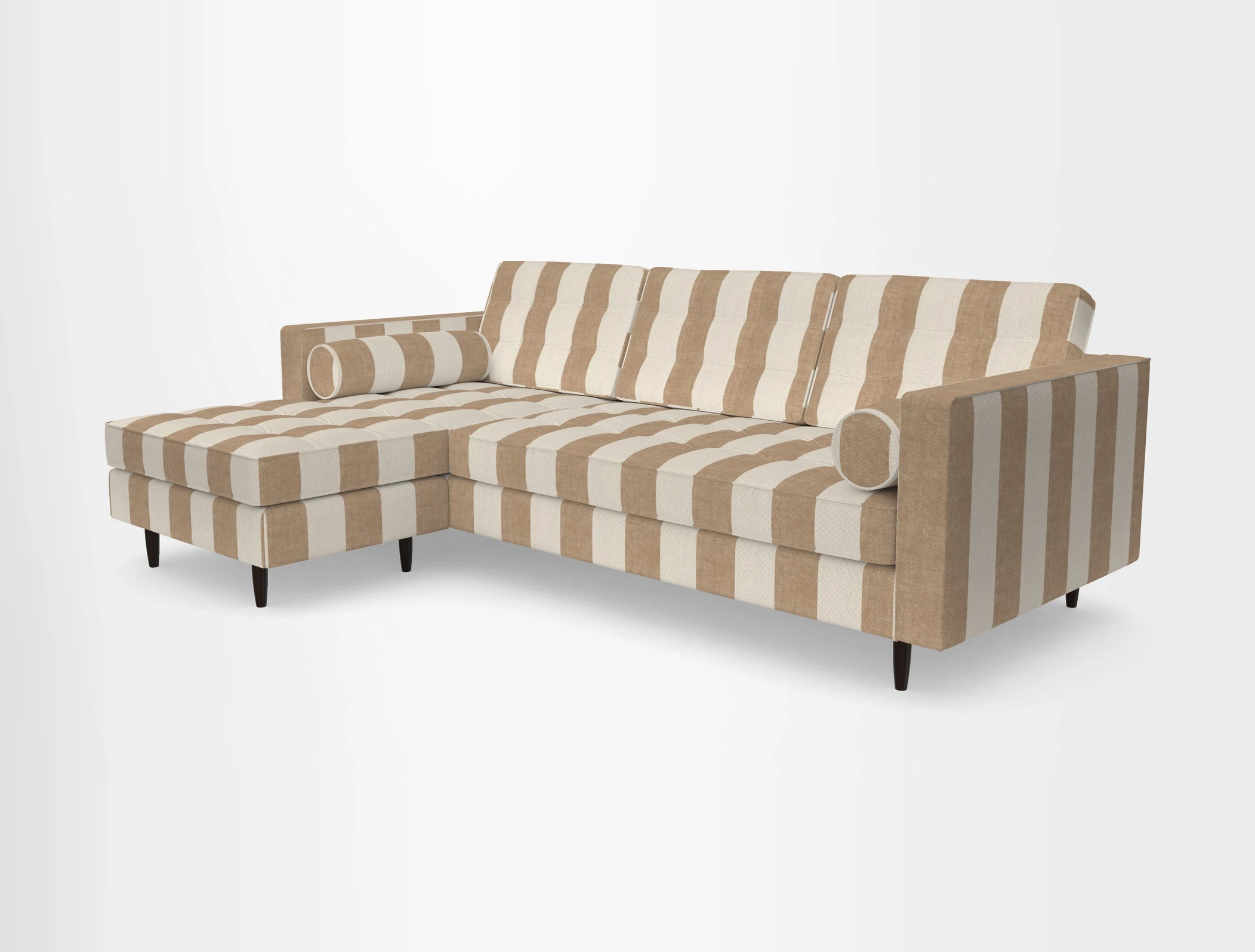 Marylebone RHF Corner Unit in Clever Tough And Eco Velvet Chrome