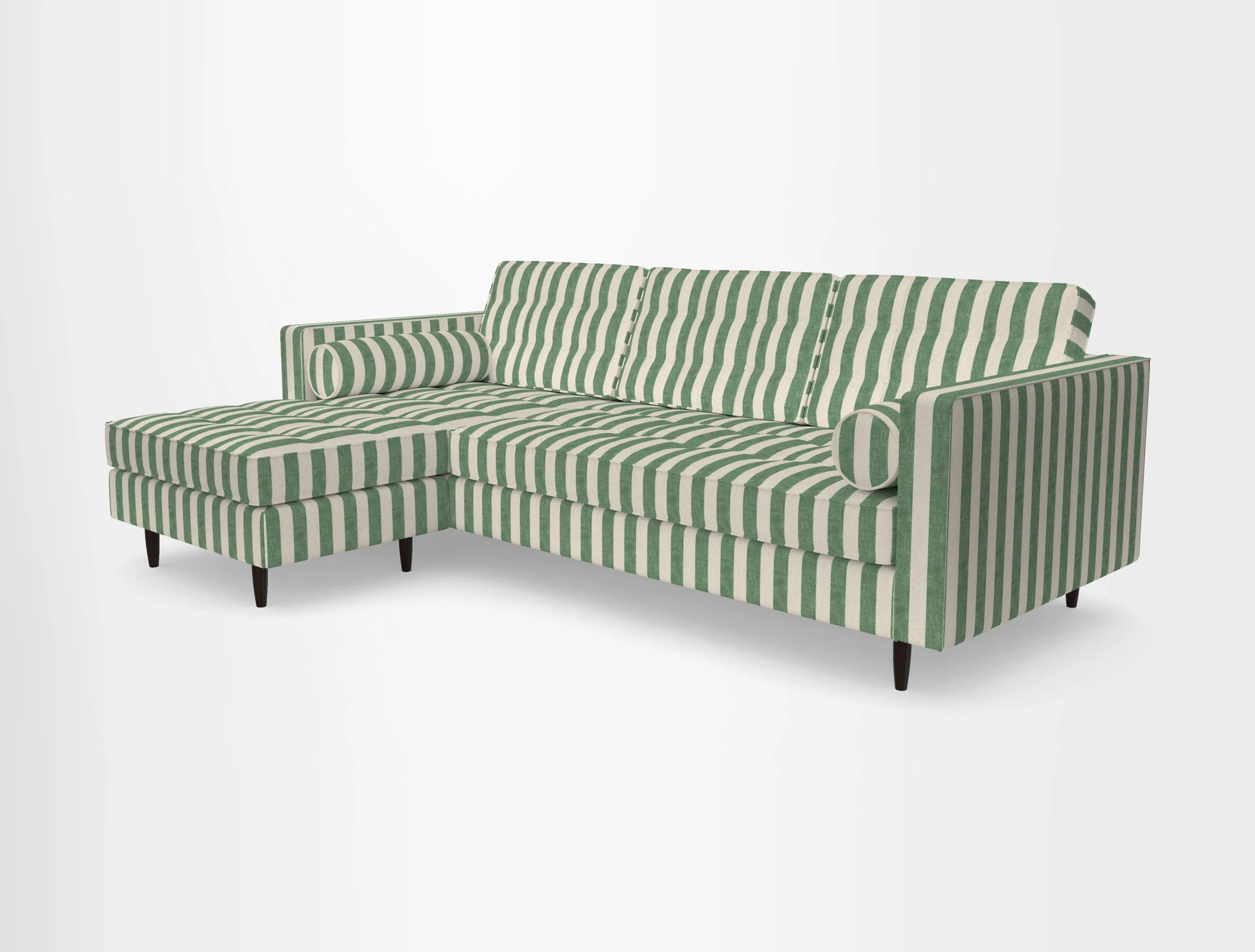 Marylebone RHF Corner Unit in Clever Tough And Eco Velvet Chrome
