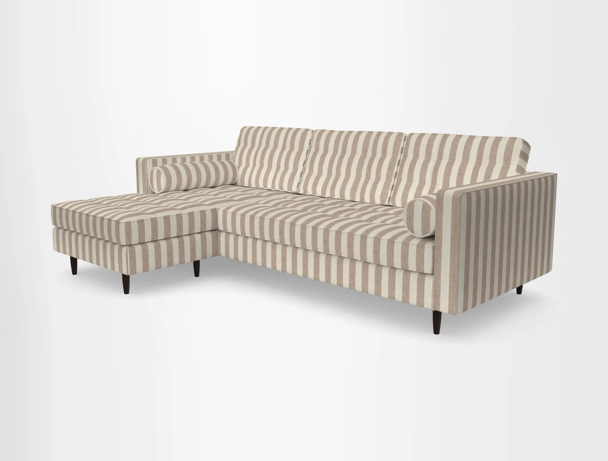 Marylebone RHF Corner Unit in Clever Tough And Eco Velvet Chrome