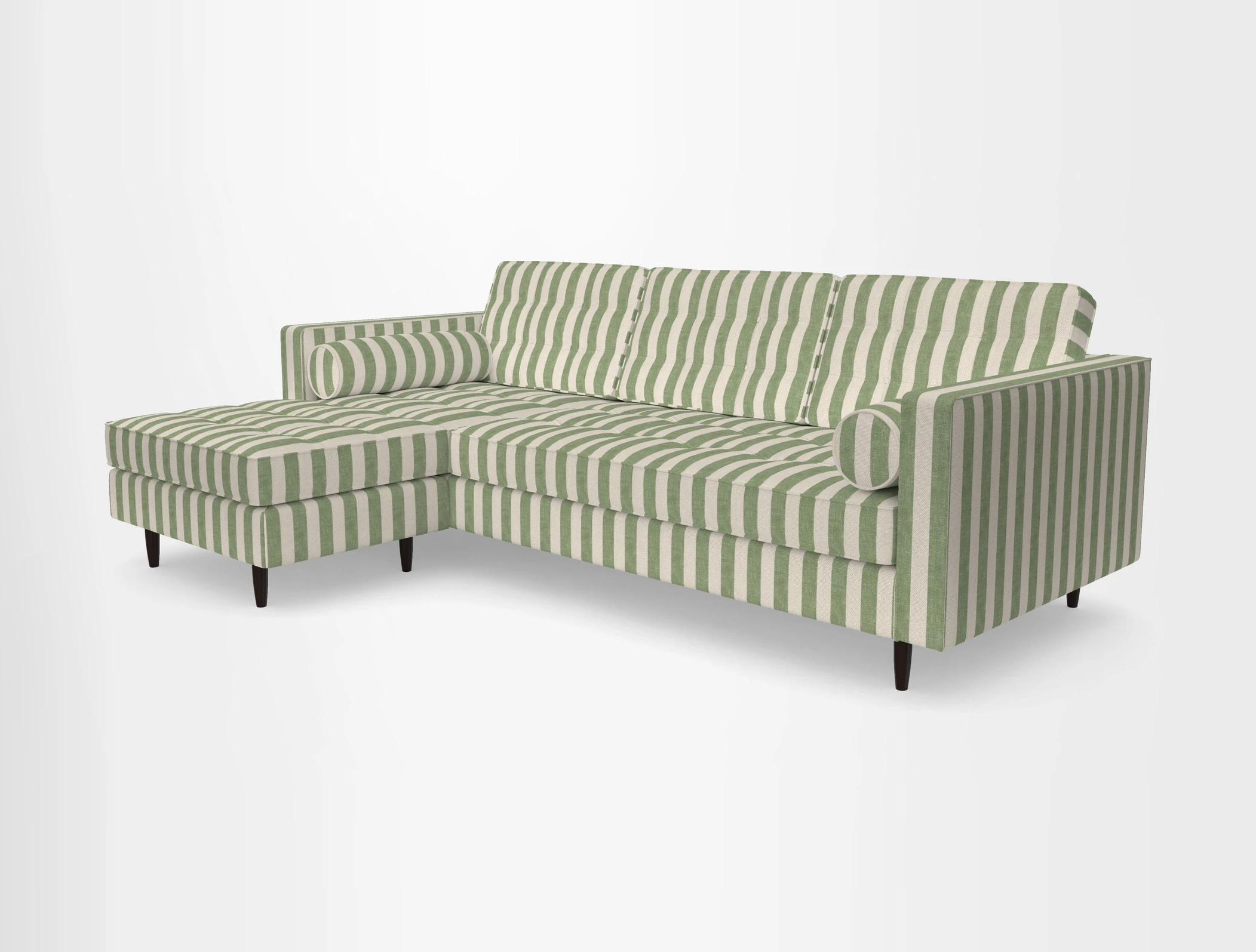 Marylebone RHF Corner Unit in Clever Tough And Eco Velvet Chrome