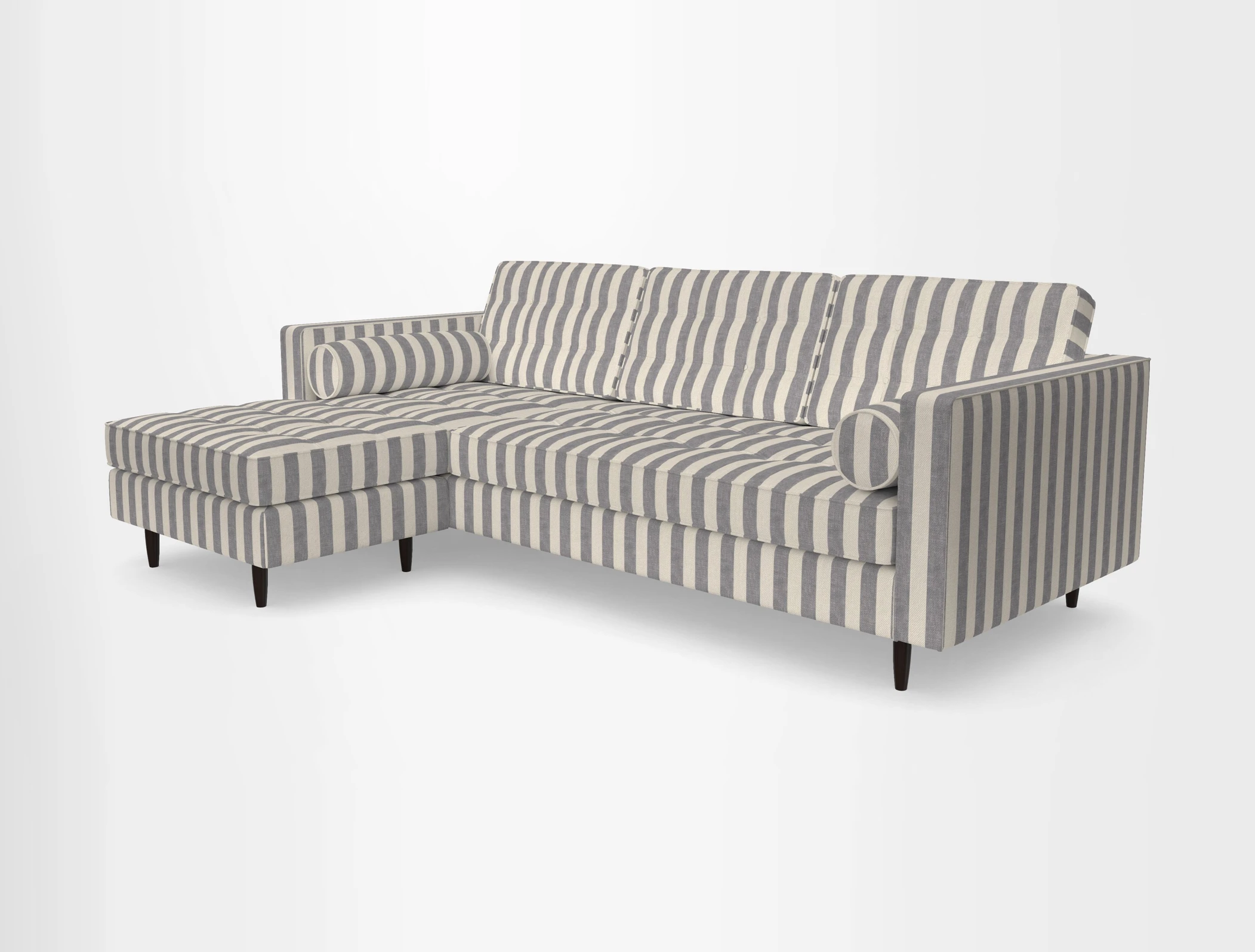 Marylebone RHF Corner Unit in Clever Tough And Eco Velvet Chrome