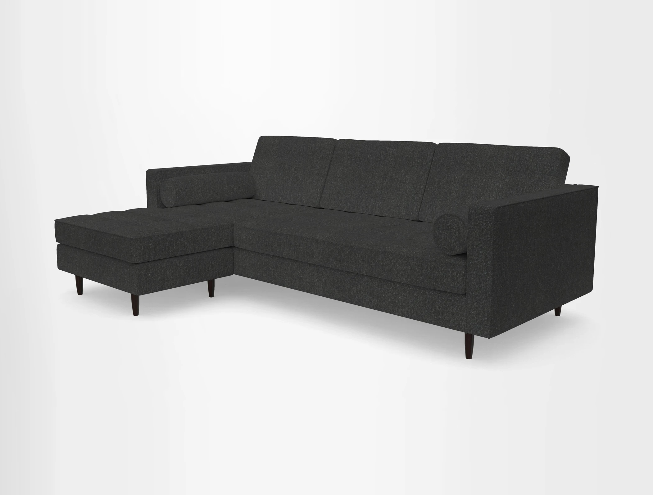 Marylebone RHF Corner Unit in Clever Tough And Eco Velvet Chrome