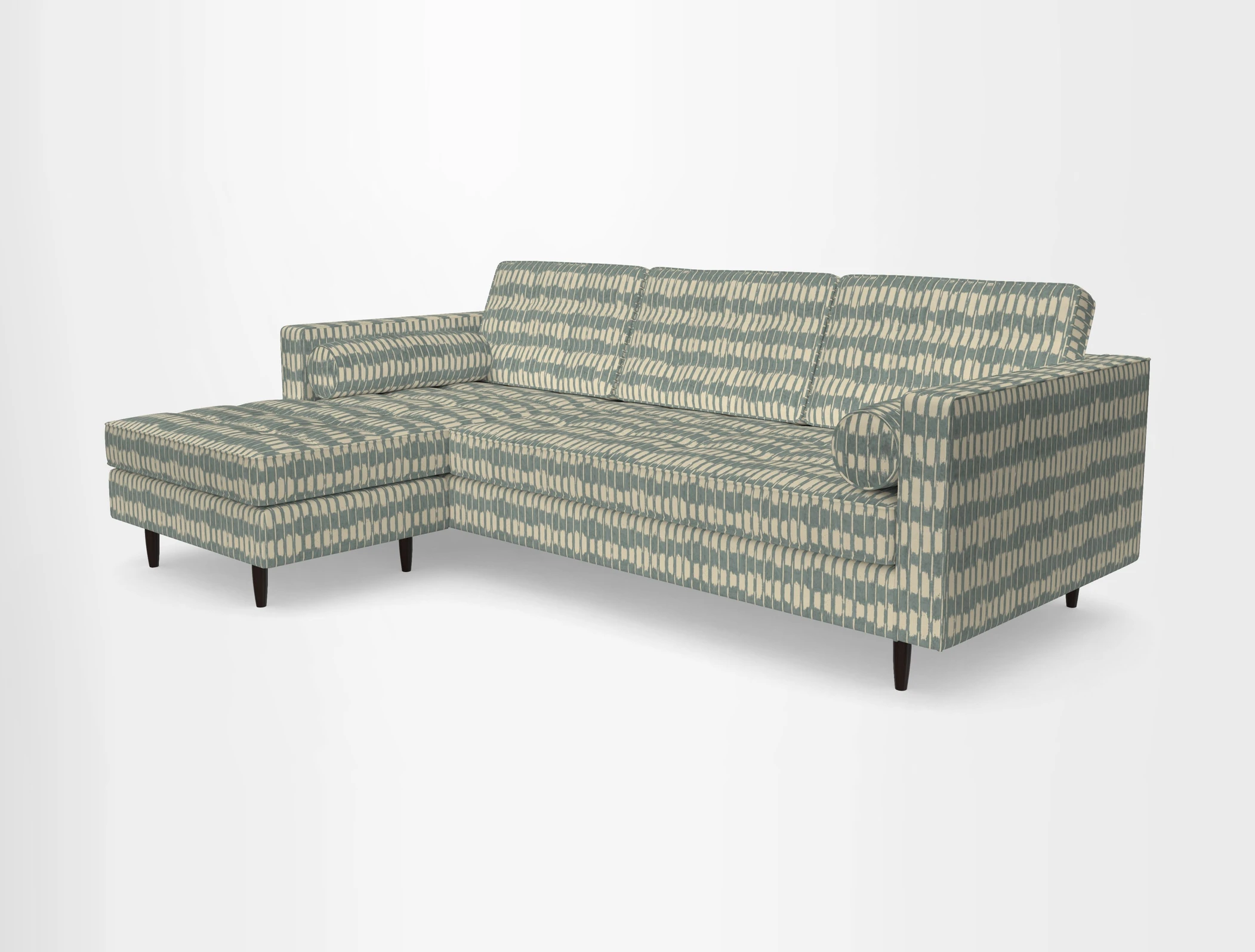 Marylebone RHF Corner Unit in Clever Tough And Eco Velvet Chrome