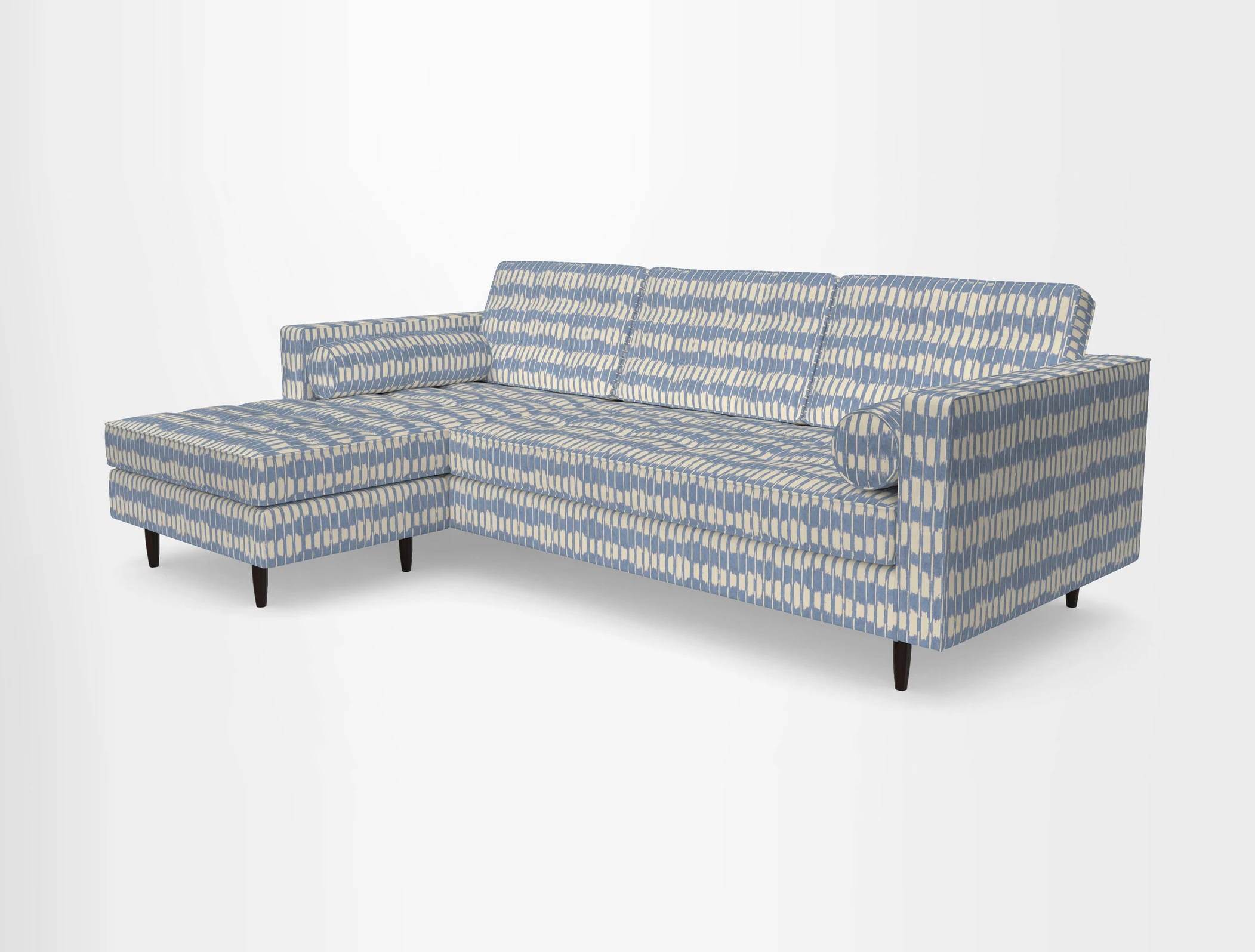 Marylebone RHF Corner Unit in Clever Tough And Eco Velvet Chrome