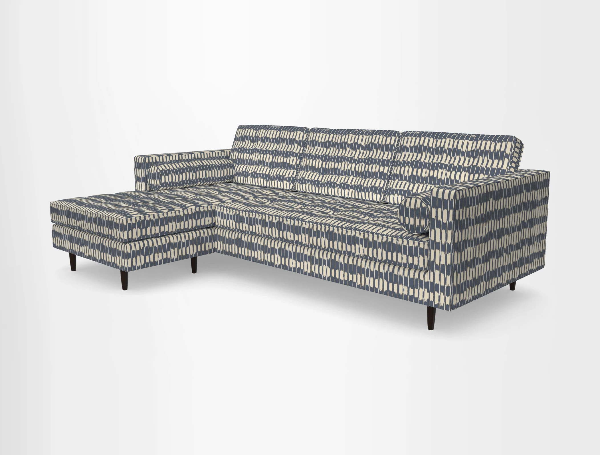 Marylebone RHF Corner Unit in Clever Tough And Eco Velvet Chrome