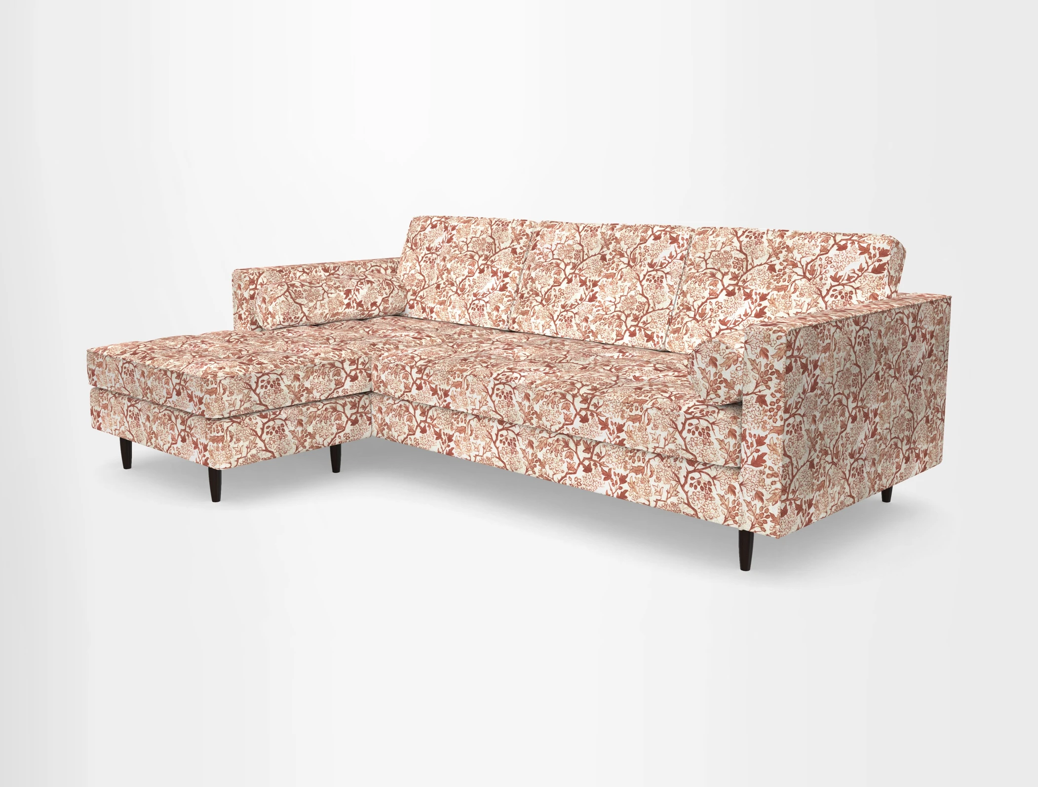 Marylebone RHF Corner Unit in Clever Tough And Eco Velvet Chrome