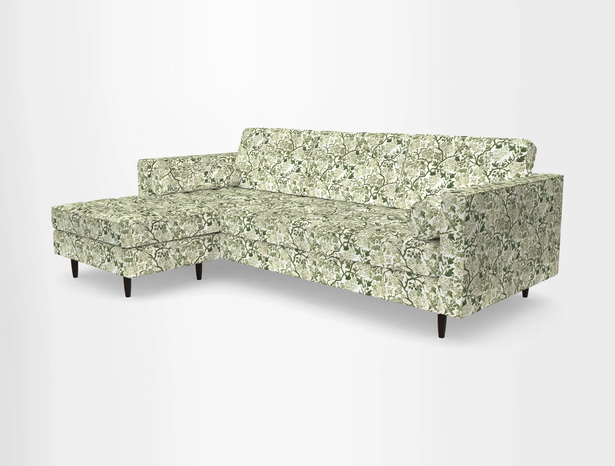 Marylebone RHF Corner Unit in Clever Tough And Eco Velvet Chrome