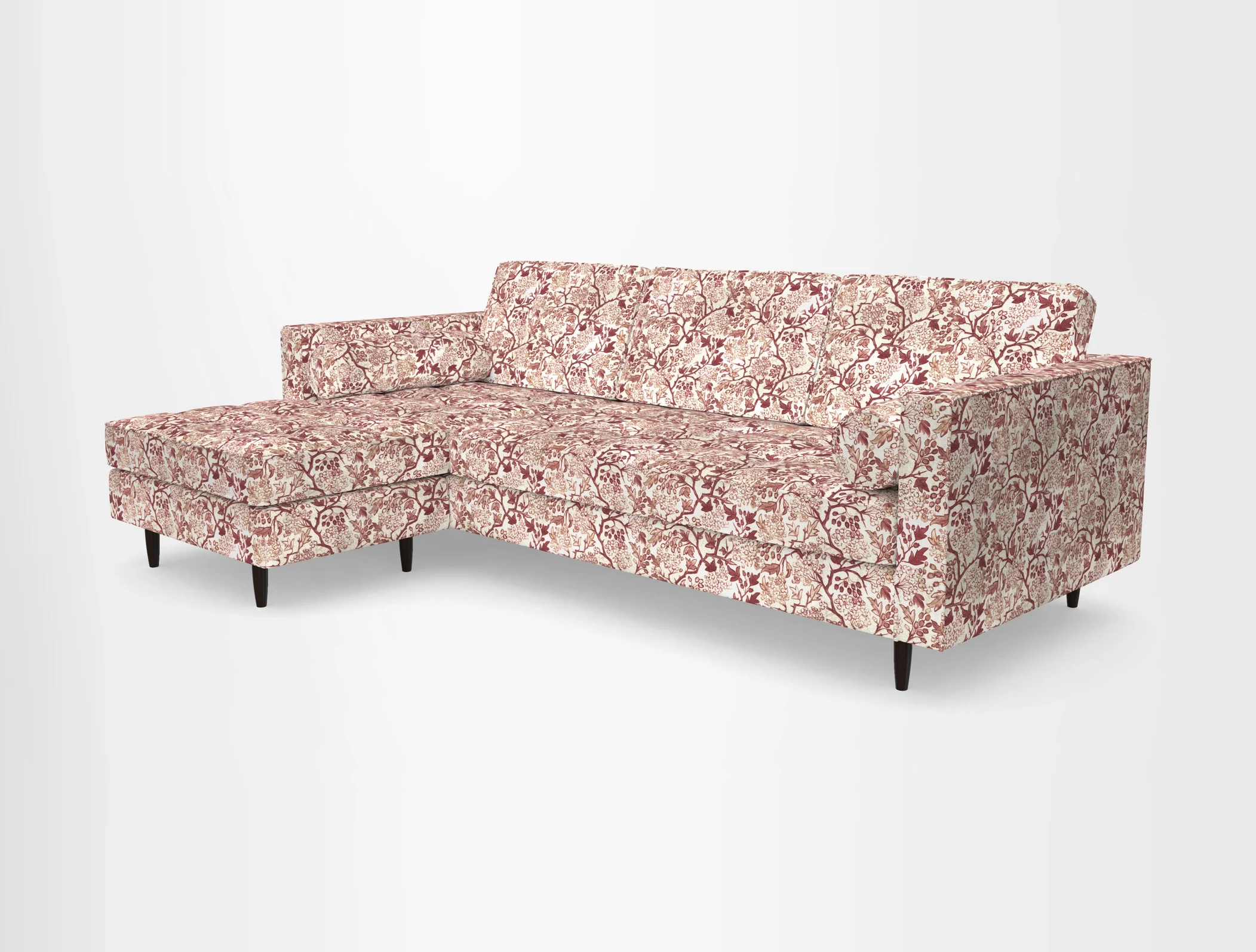 Marylebone RHF Corner Unit in Clever Tough And Eco Velvet Chrome