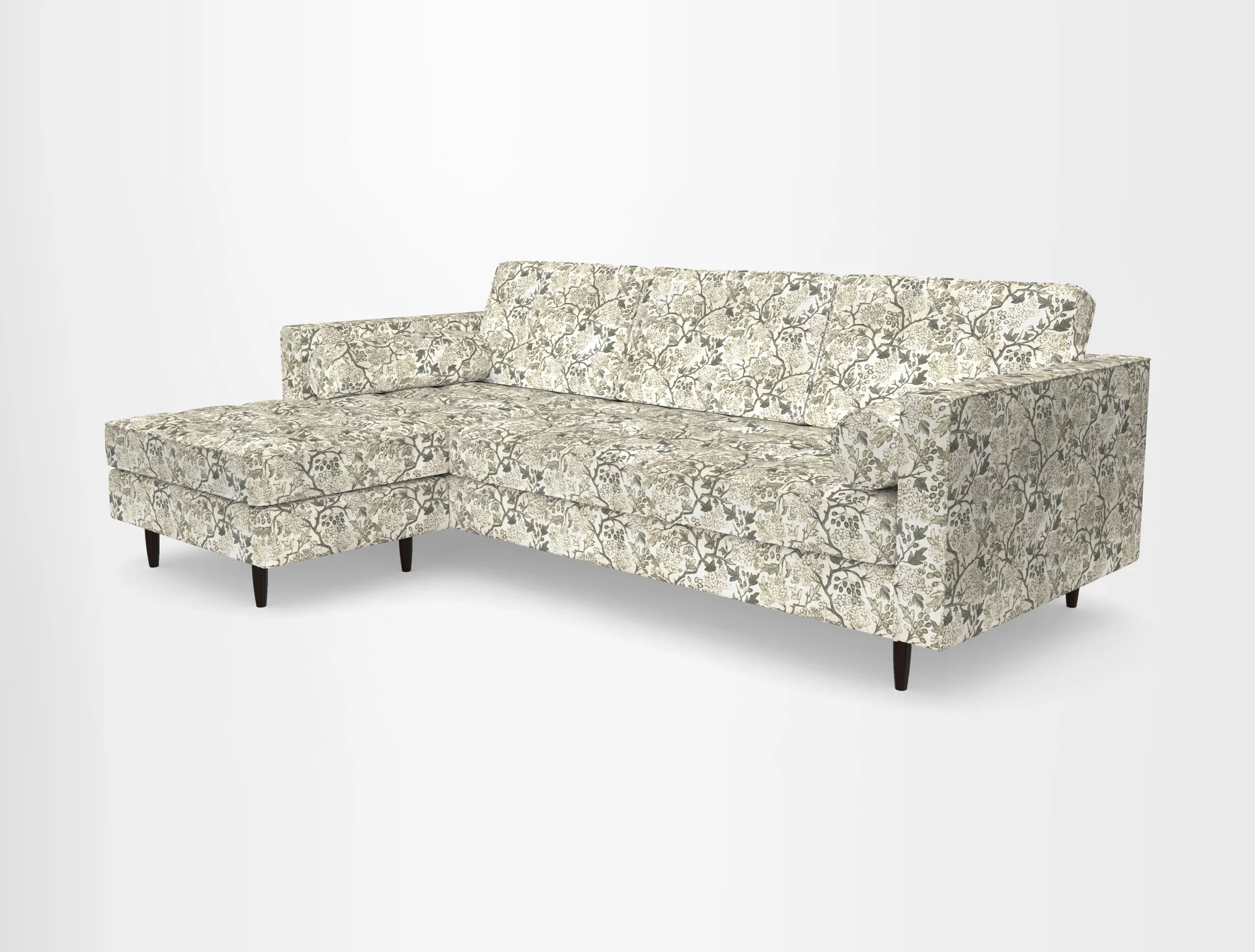 Marylebone RHF Corner Unit in Clever Tough And Eco Velvet Chrome