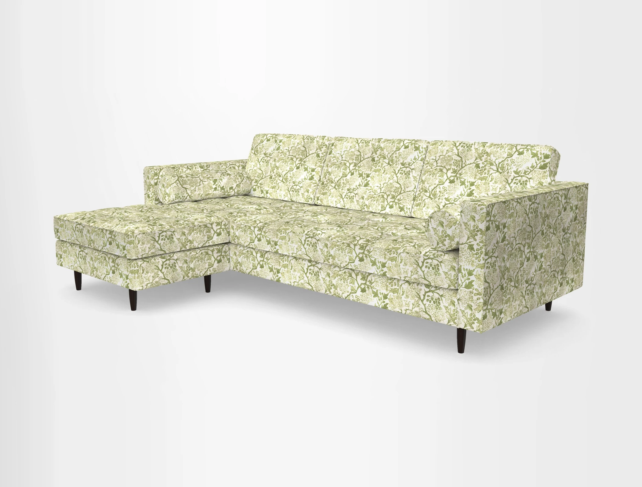 Marylebone RHF Corner Unit in Clever Tough And Eco Velvet Chrome