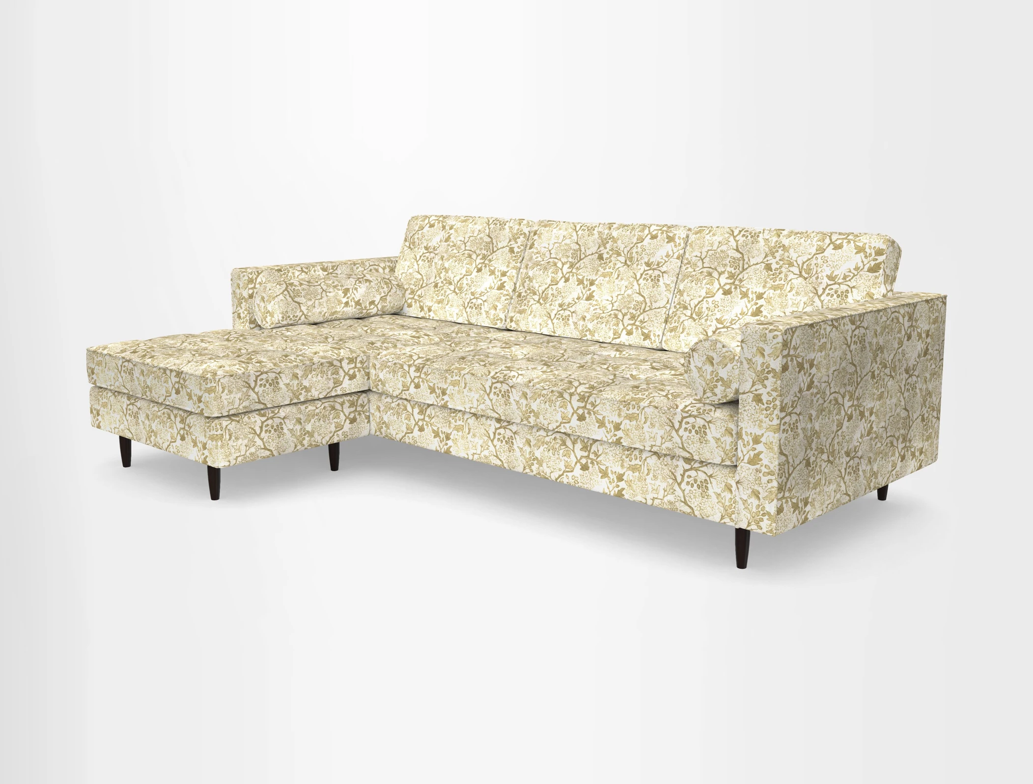 Marylebone RHF Corner Unit in Clever Tough And Eco Velvet Chrome