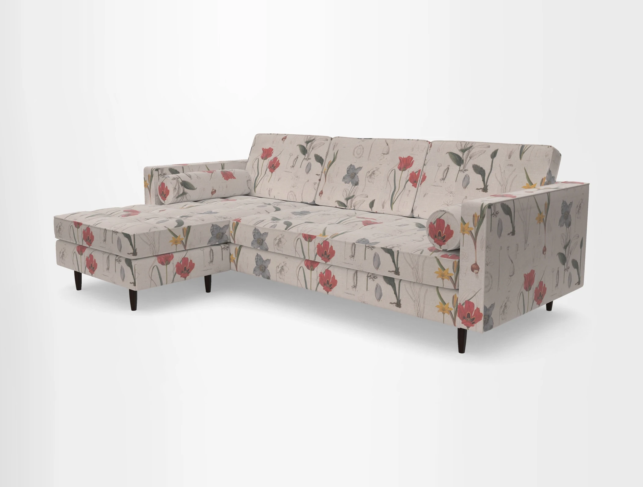 Marylebone RHF Corner Unit in Clever Tough And Eco Velvet Chrome