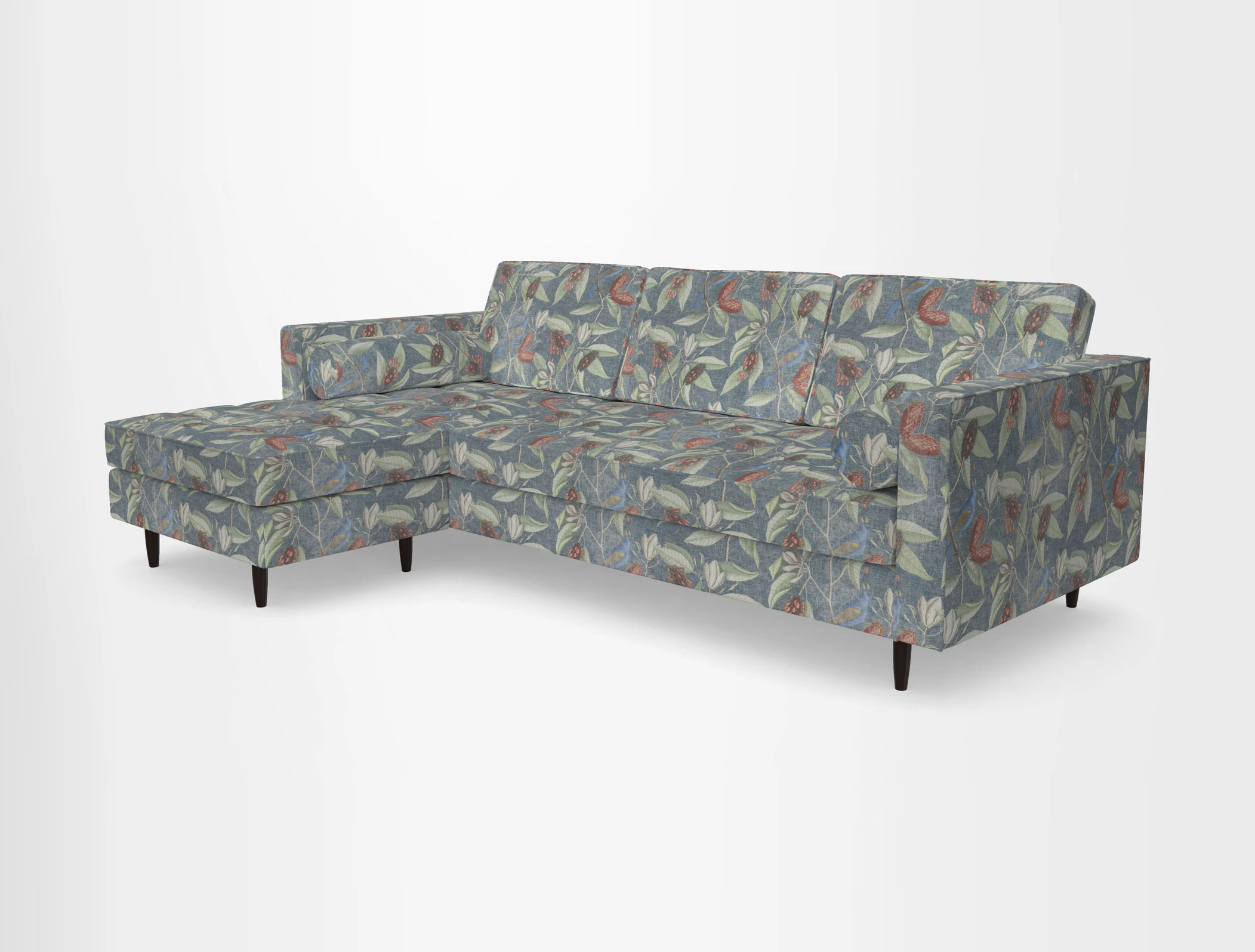 Marylebone RHF Corner Unit in Clever Tough And Eco Velvet Chrome