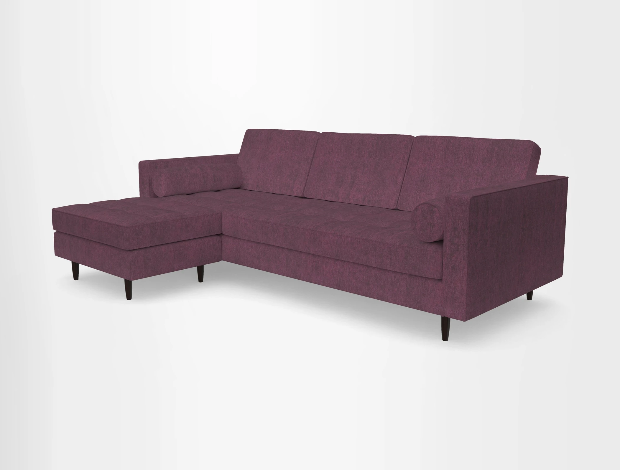 Marylebone RHF Corner Unit in Clever Tough And Eco Velvet Chrome