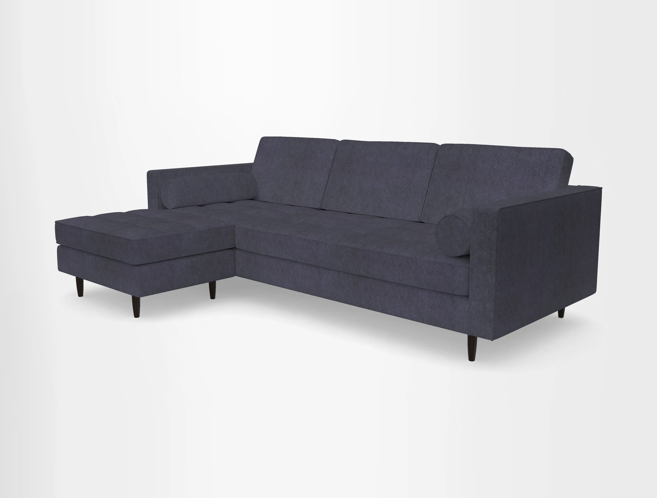 Marylebone RHF Corner Unit in Clever Tough And Eco Velvet Chrome