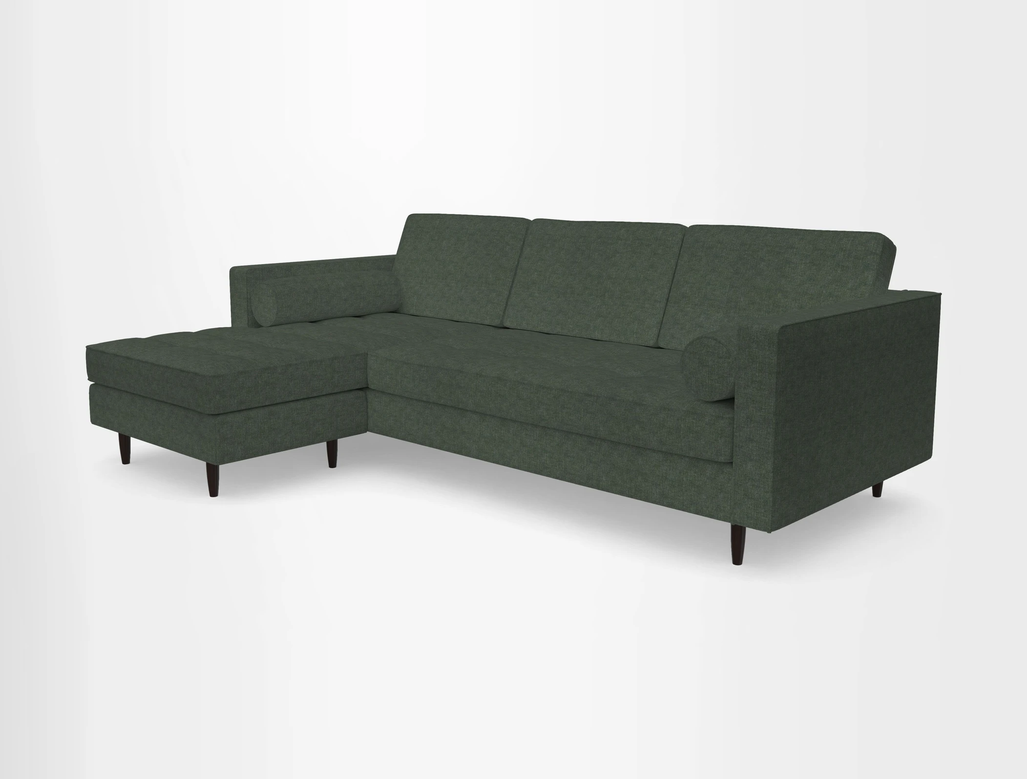 Marylebone RHF Corner Unit in Clever Tough And Eco Velvet Chrome