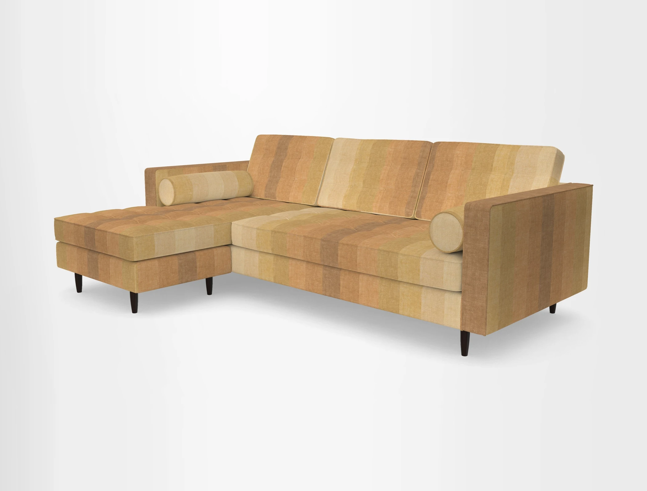 Marylebone RHF Corner Unit in Clever Tough And Eco Velvet Chrome