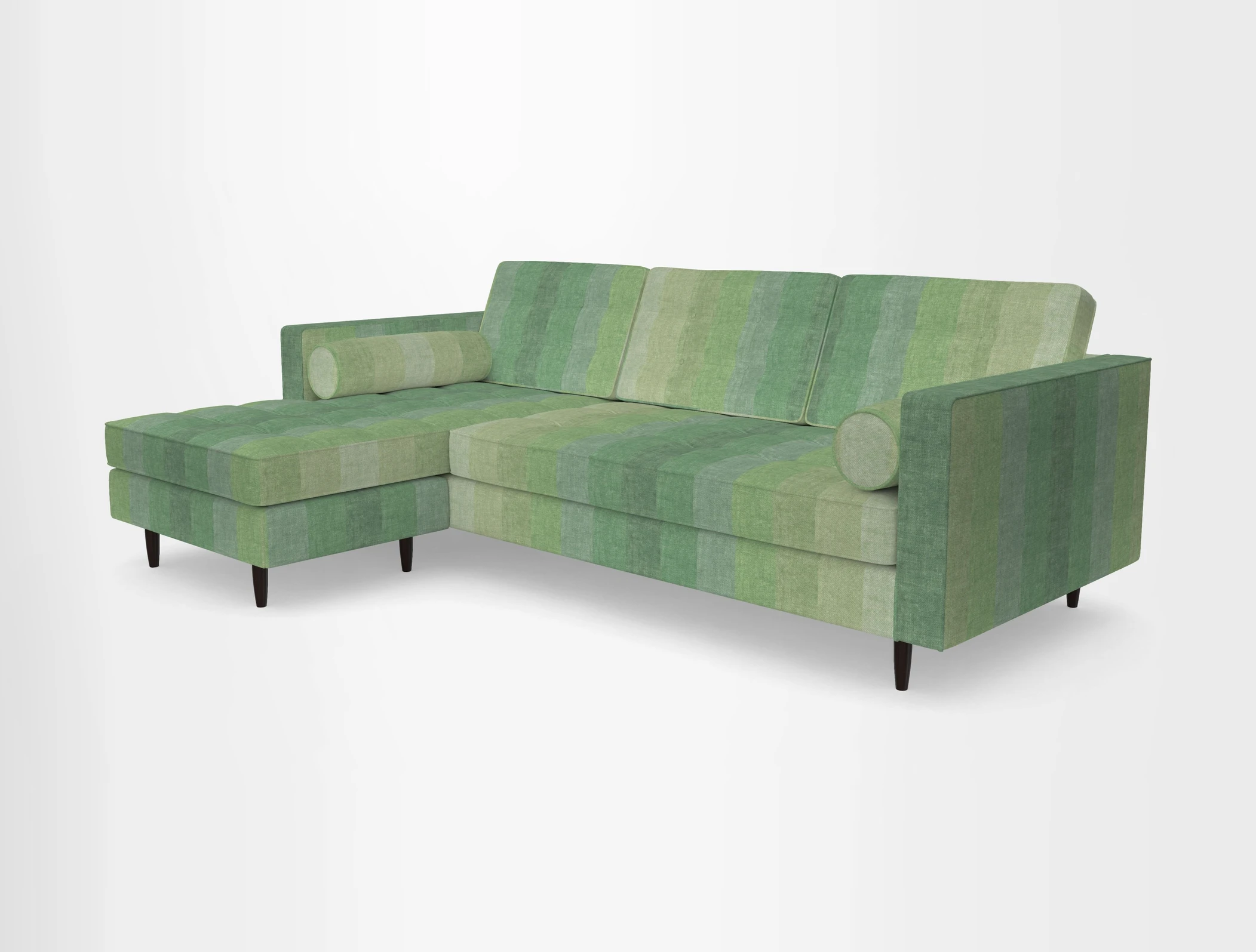 Marylebone RHF Corner Unit in Clever Tough And Eco Velvet Chrome
