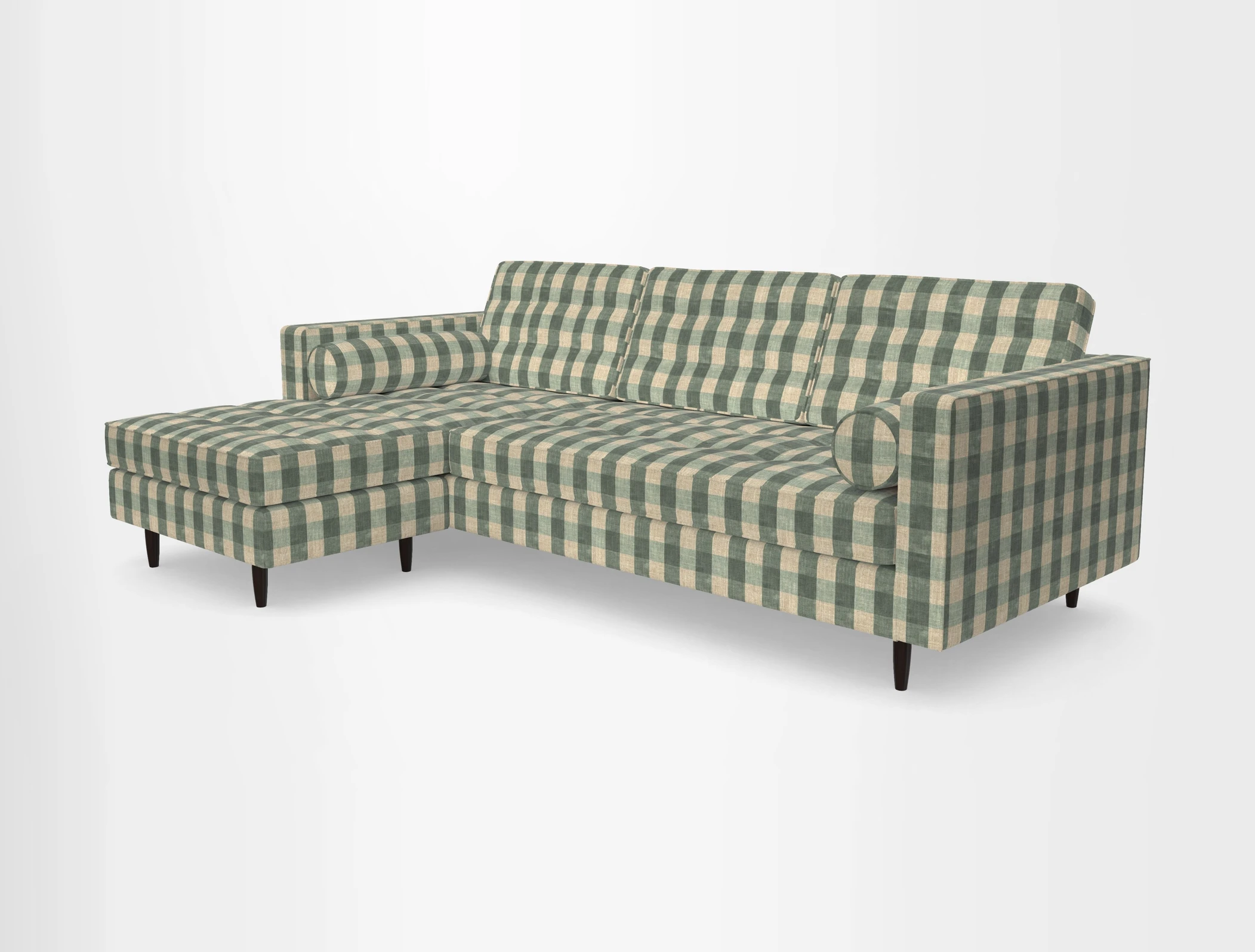 Marylebone RHF Corner Unit in Clever Tough And Eco Velvet Chrome