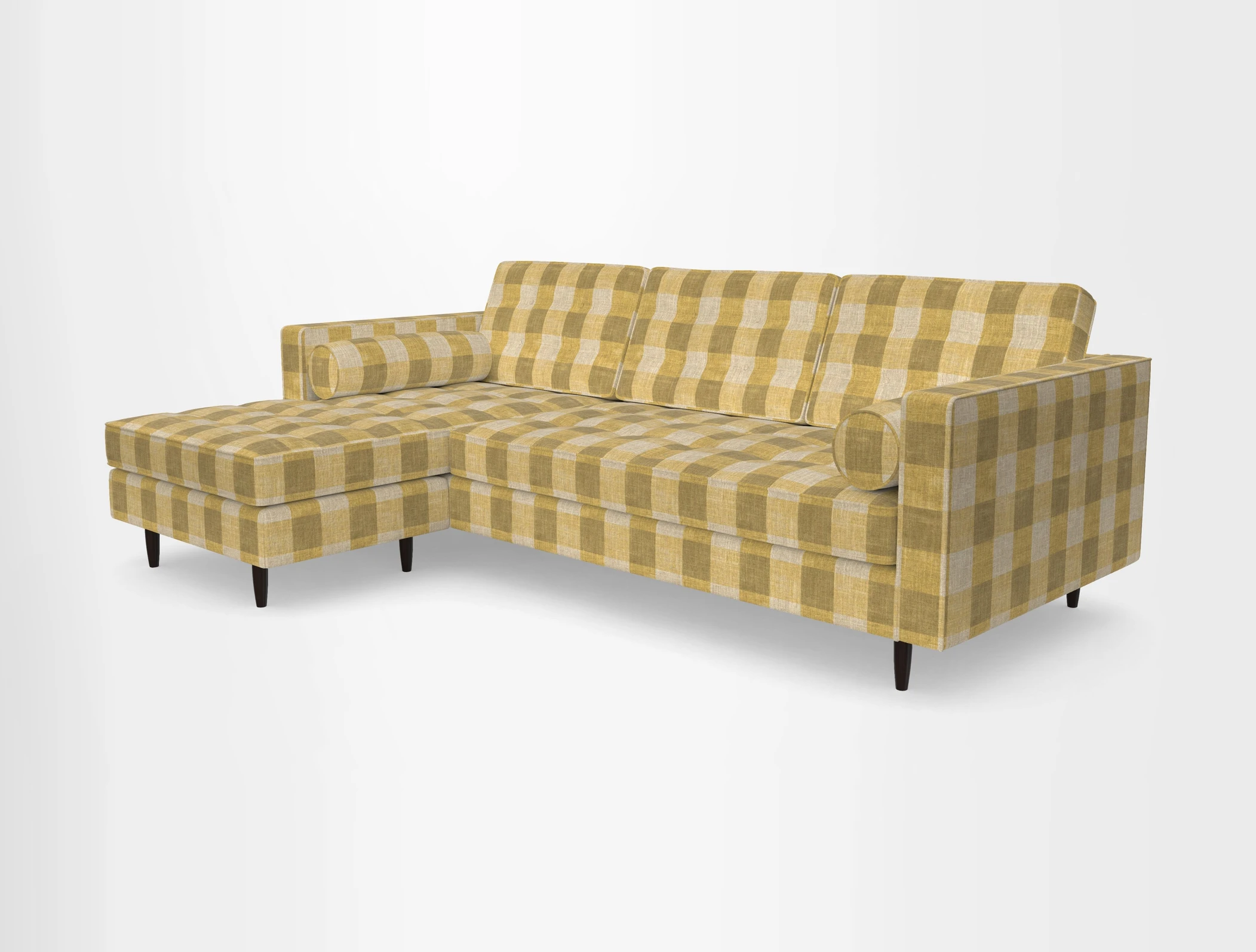 Marylebone RHF Corner Unit in Clever Tough And Eco Velvet Chrome