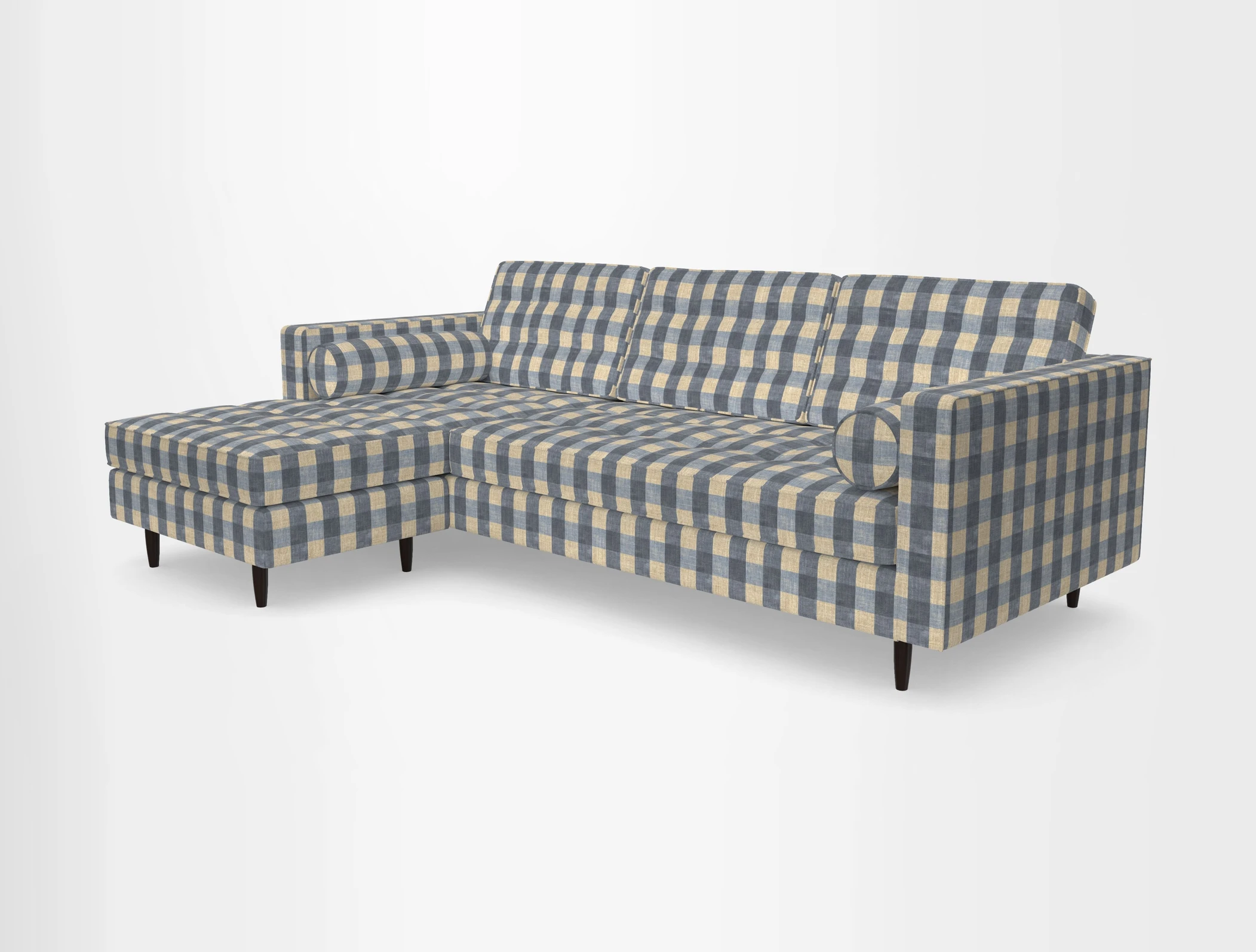 Marylebone RHF Corner Unit in Clever Tough And Eco Velvet Chrome
