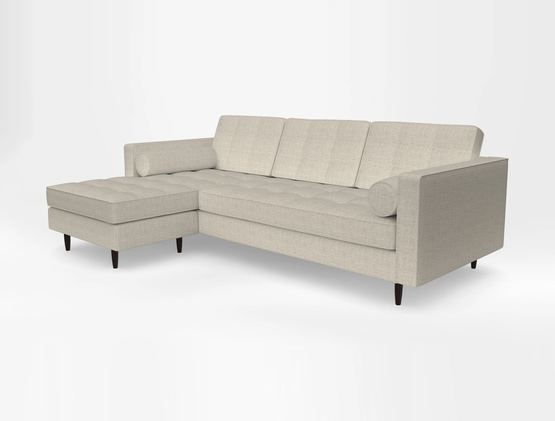 Marylebone RHF Corner Unit in Clever Tough And Eco Velvet Chrome