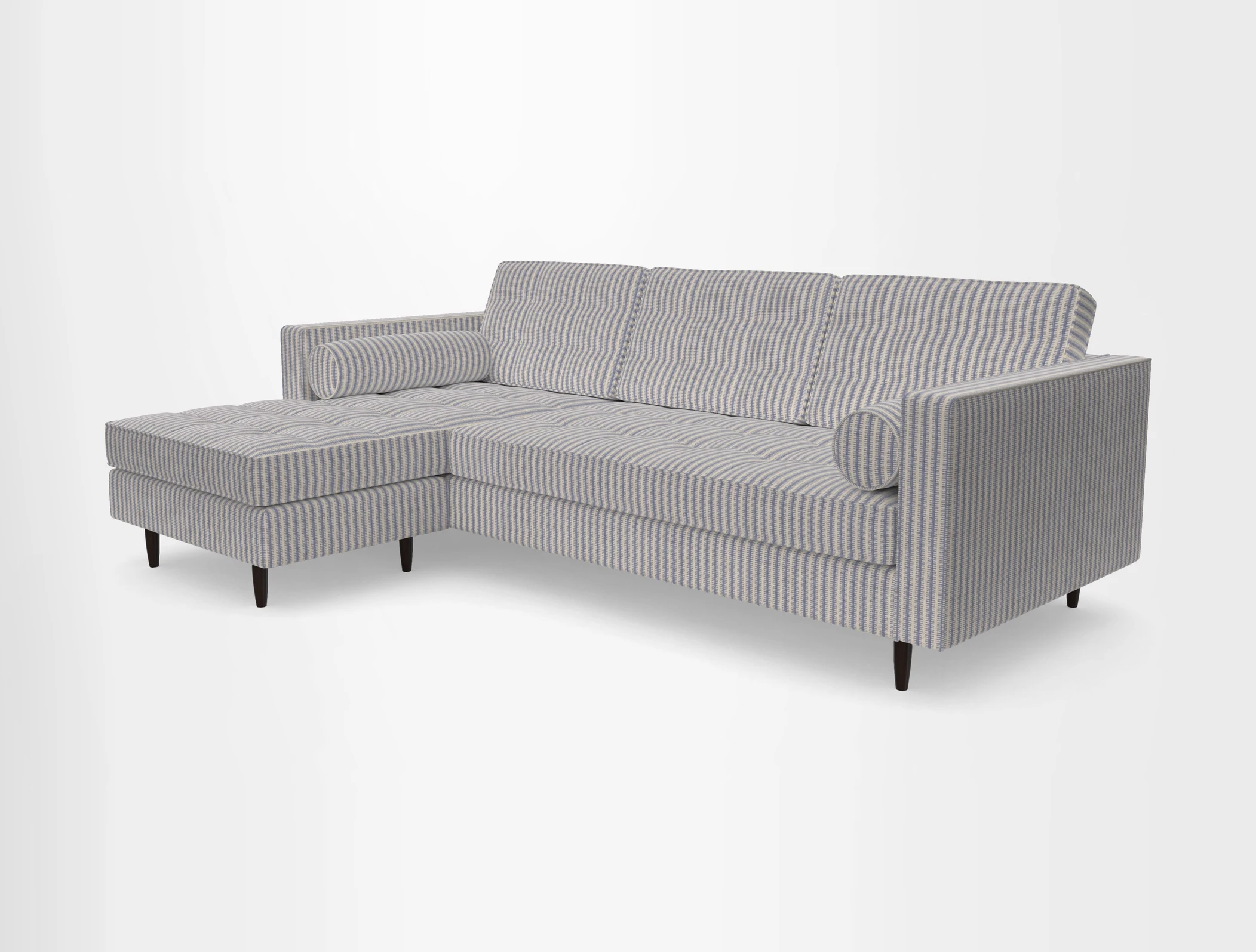 Marylebone RHF Corner Unit in Clever Tough And Eco Velvet Chrome